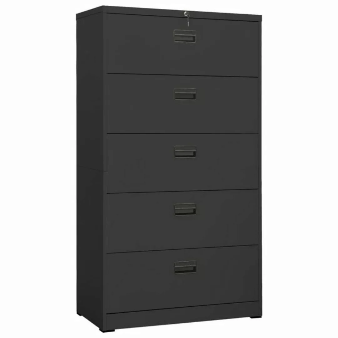 furnicato Aktenschrank Anthrazit 90x46x164 cm Stahl (1-St) günstig online kaufen