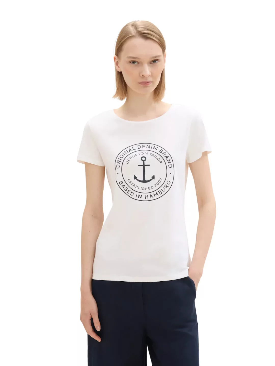 TOM TAILOR Denim T-Shirt (Packung, 2-tlg) Doppelpack mit Logo-Print günstig online kaufen