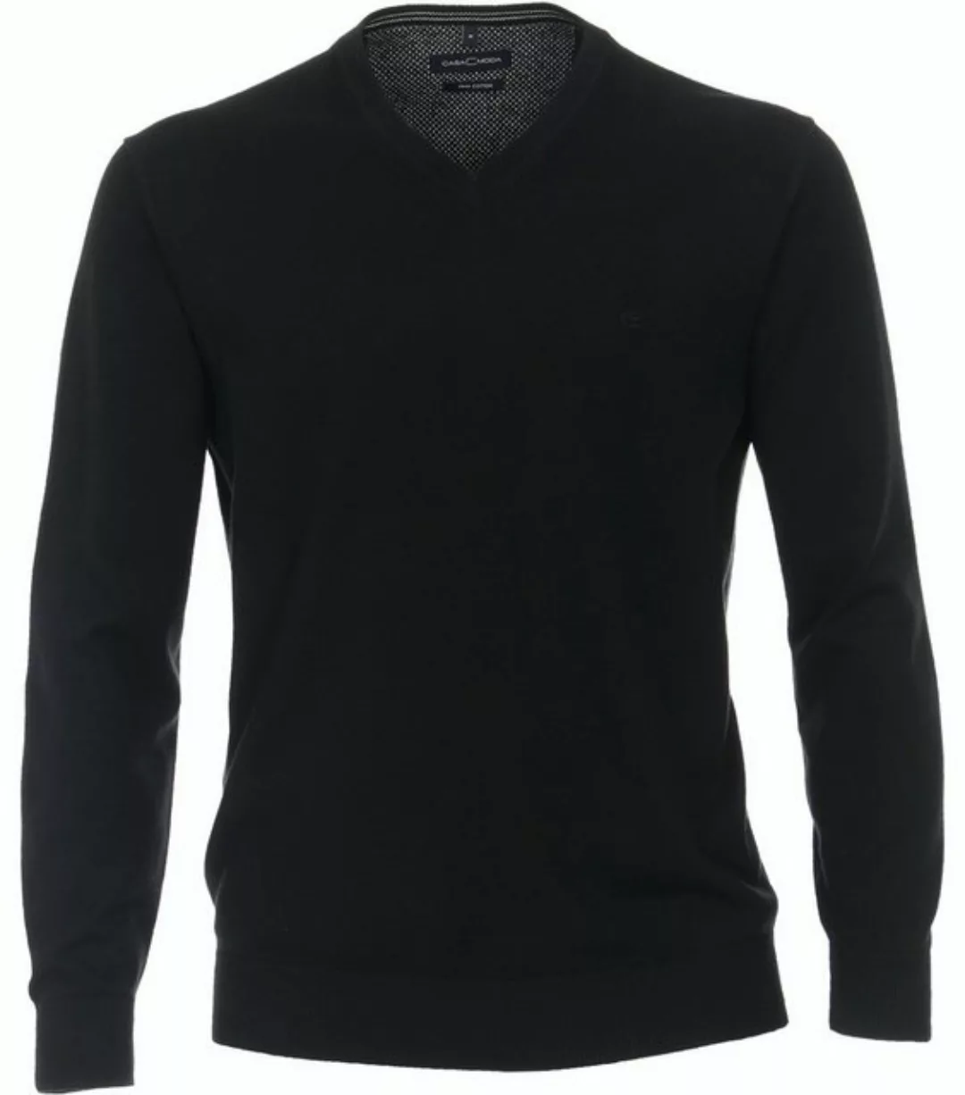 CASAMODA V-Ausschnitt-Pullover Basic (1-tlg) Pullover - Baumwolle - Atmungs günstig online kaufen