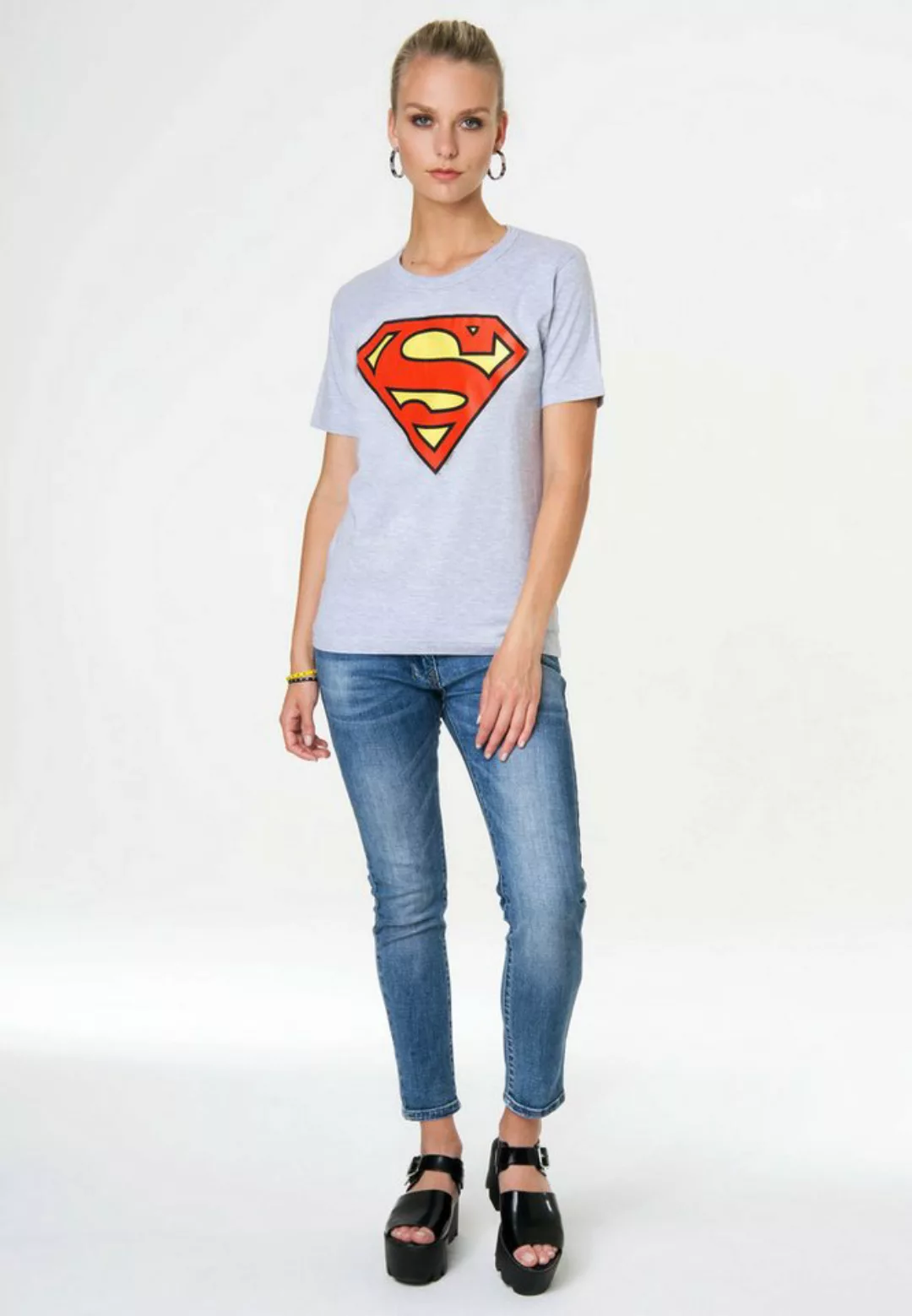 LOGOSHIRT T-Shirt Superman Logo mit trendigem Superhelden-Print günstig online kaufen