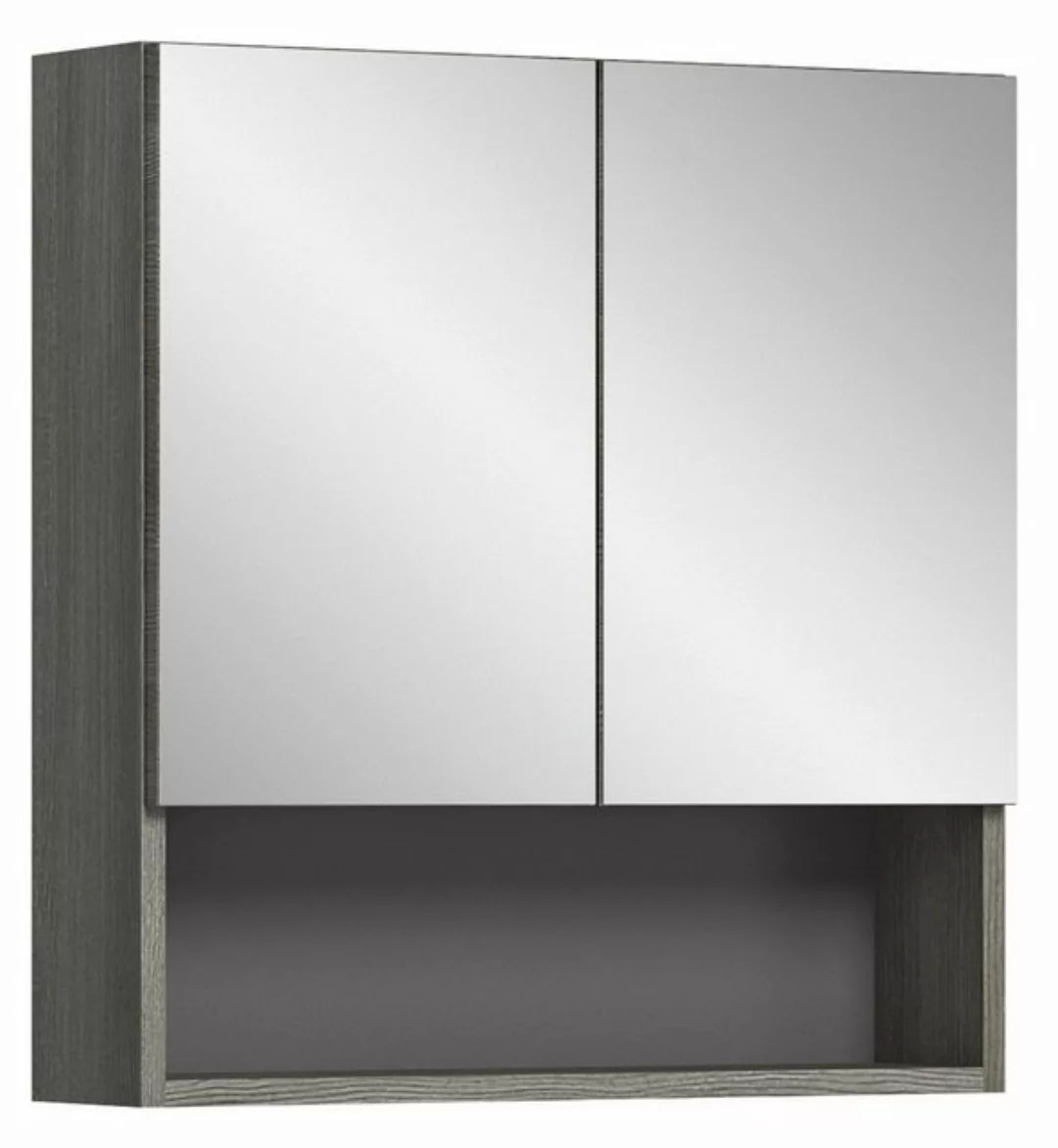 freiraum Badezimmerspiegelschrank Silver in Rauchsilber - 60x63x16cm (BxHxT günstig online kaufen