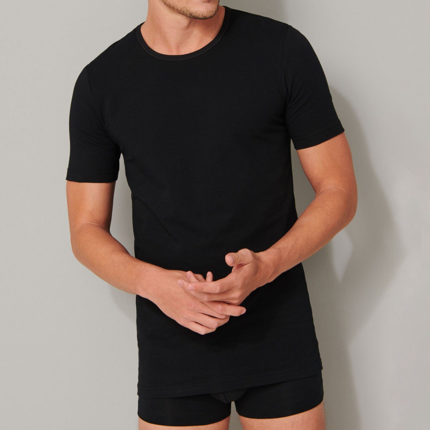 Schiesser T-Shirt 95/5 Organic Cotton (4-tlg) günstig online kaufen