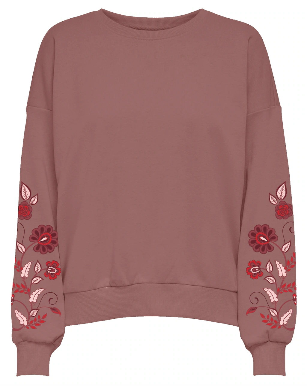 ONLY Sweatshirt "ONLBROOKE L/S O-NECK FLOWER SWT" günstig online kaufen