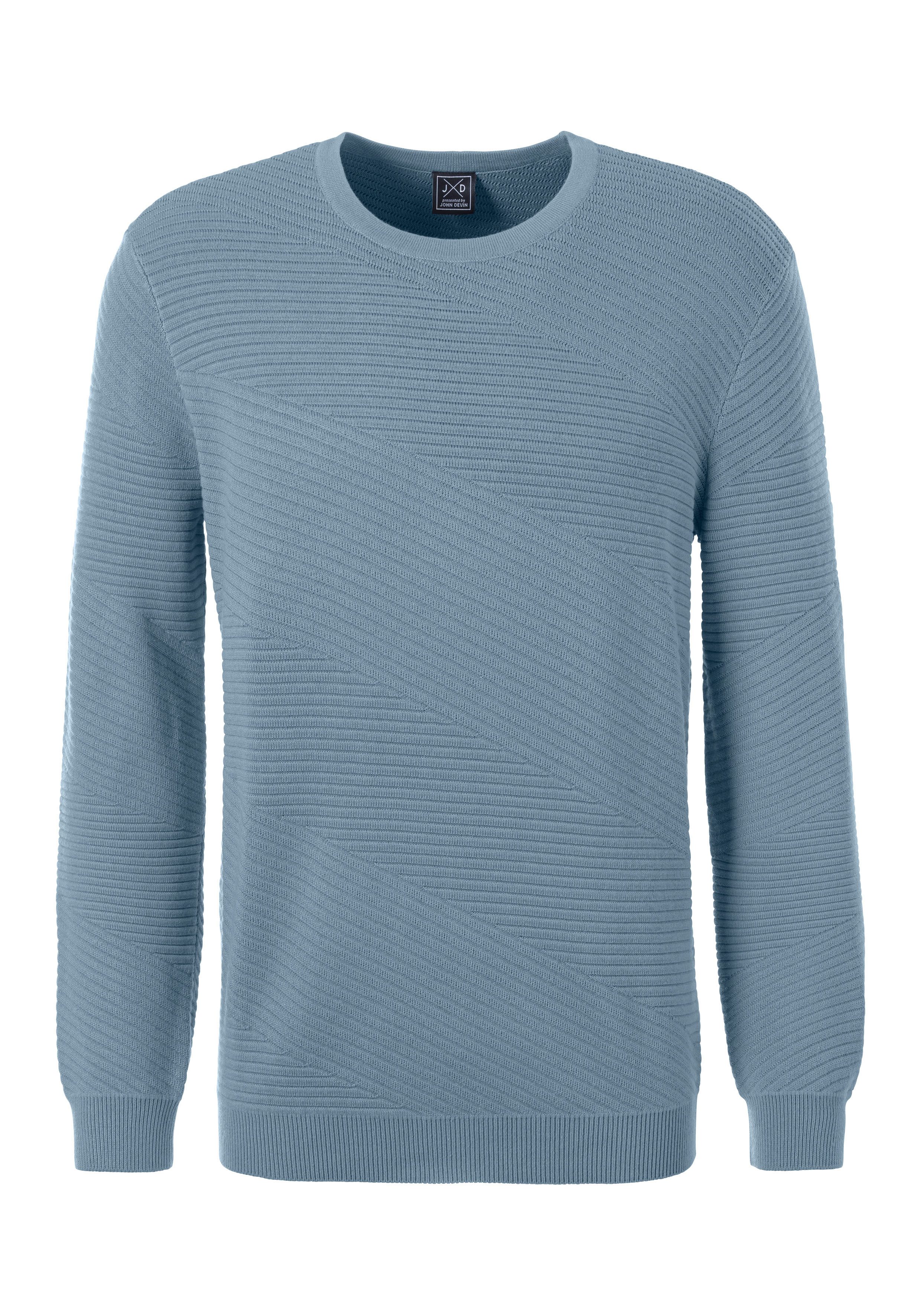 John Devin Strickpullover, Pullover aus weichem Strukturstrick günstig online kaufen