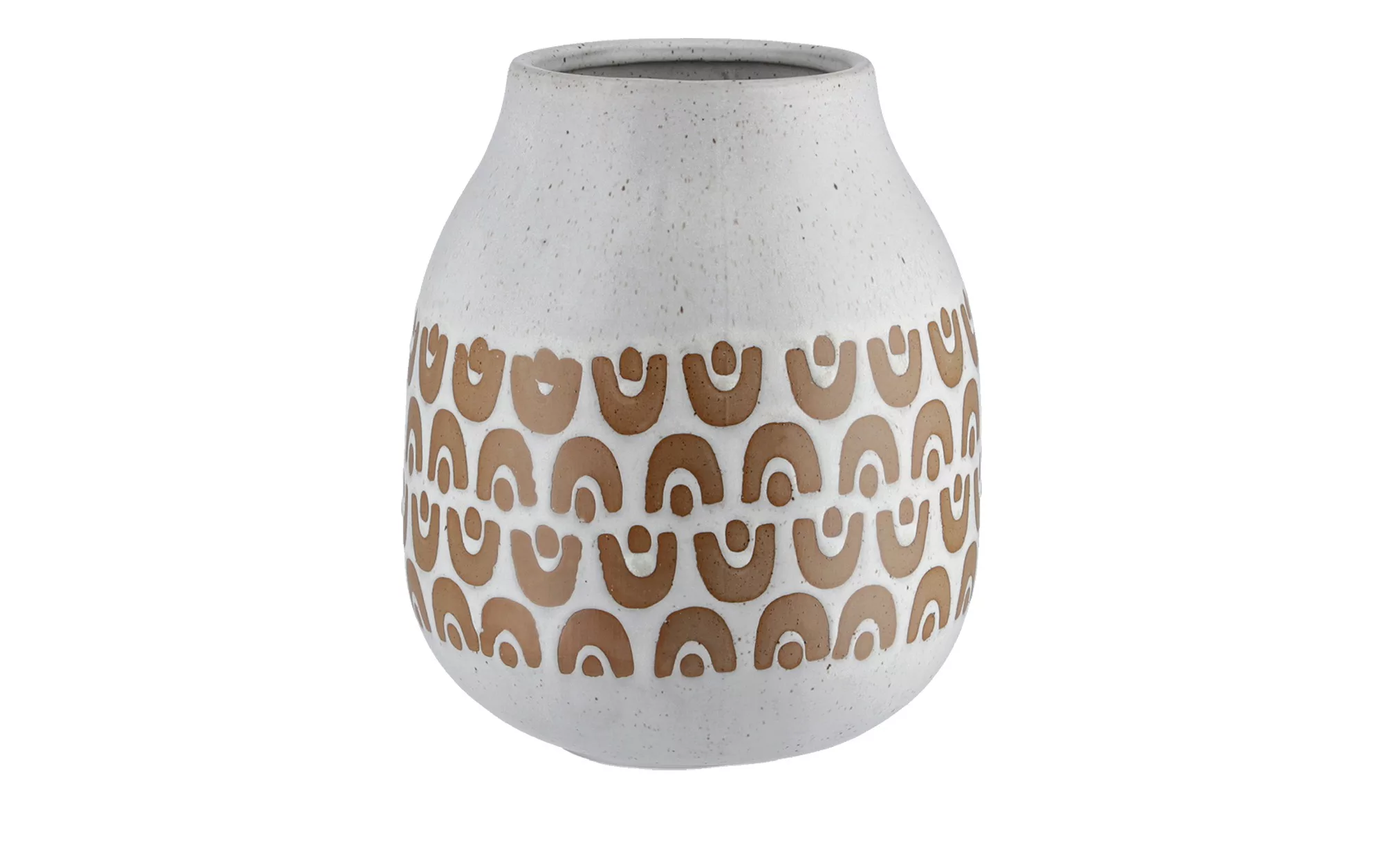 Vase ¦ beige ¦ Steingut ¦ Maße (cm): H: 17,7  Ø: 15.2 Accessoires > Vasen - günstig online kaufen