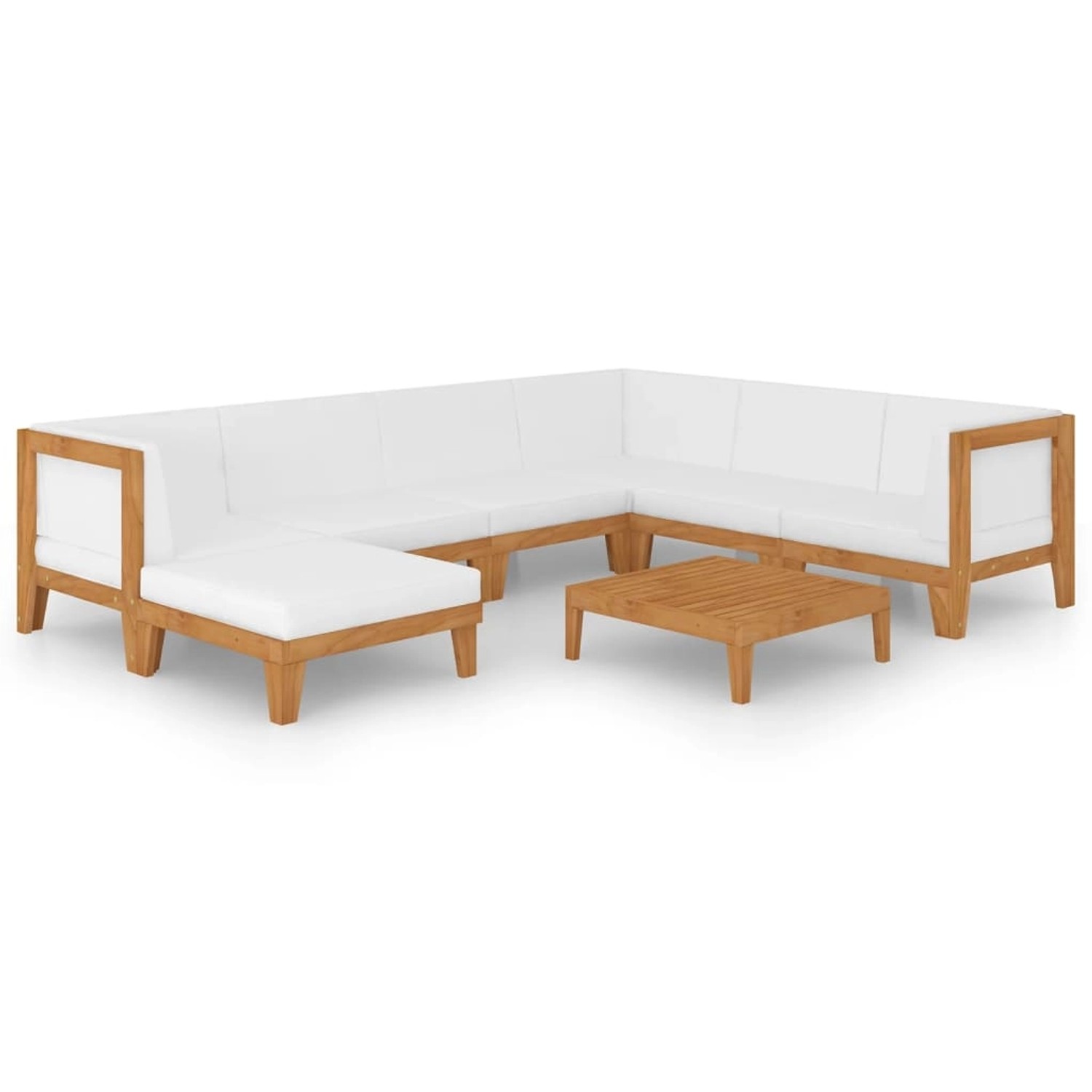 8-tlg. Garten-lounge-set Mit Kissen Massivholz Akazie günstig online kaufen