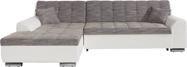 DOMO collection Ecksofa "NMoric incl. Zierkissen B/T/H: 273/216/80 cm L-For günstig online kaufen