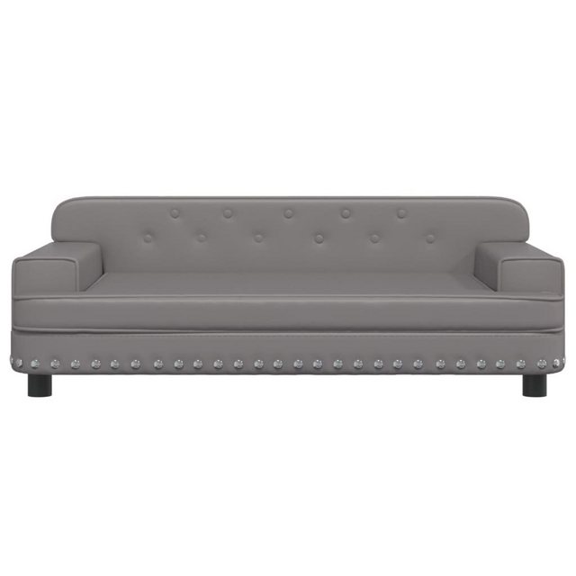 vidaXL Kindersofa Kindersofa Grau 90x53x30 cm Kunstleder Kindercouch Kinder günstig online kaufen