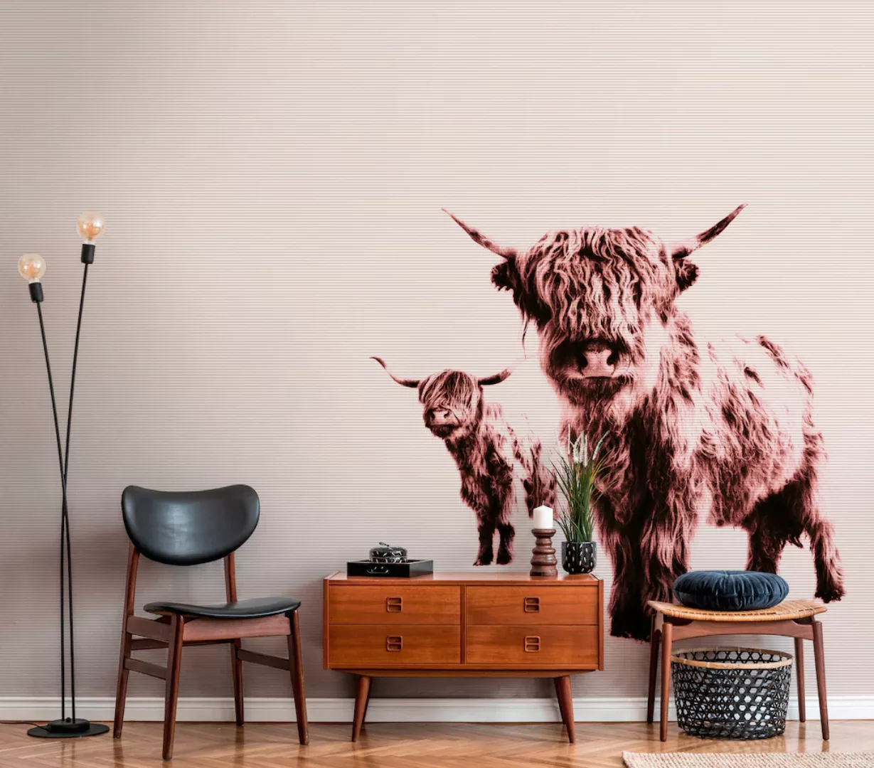 living walls Fototapete »ARTist Highland Cows« günstig online kaufen