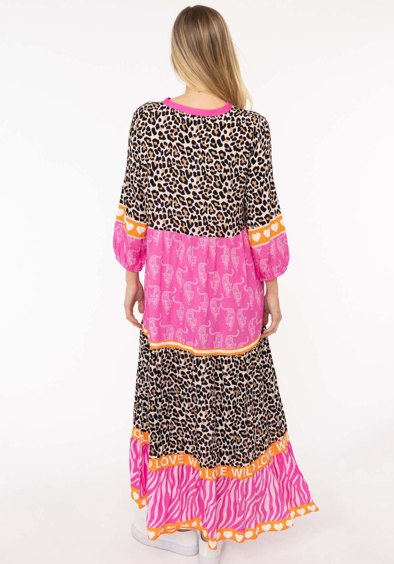 Zwillingsherz Maxikleid ""Wild Love"", mit Leo, Zebra und Mustermix günstig online kaufen