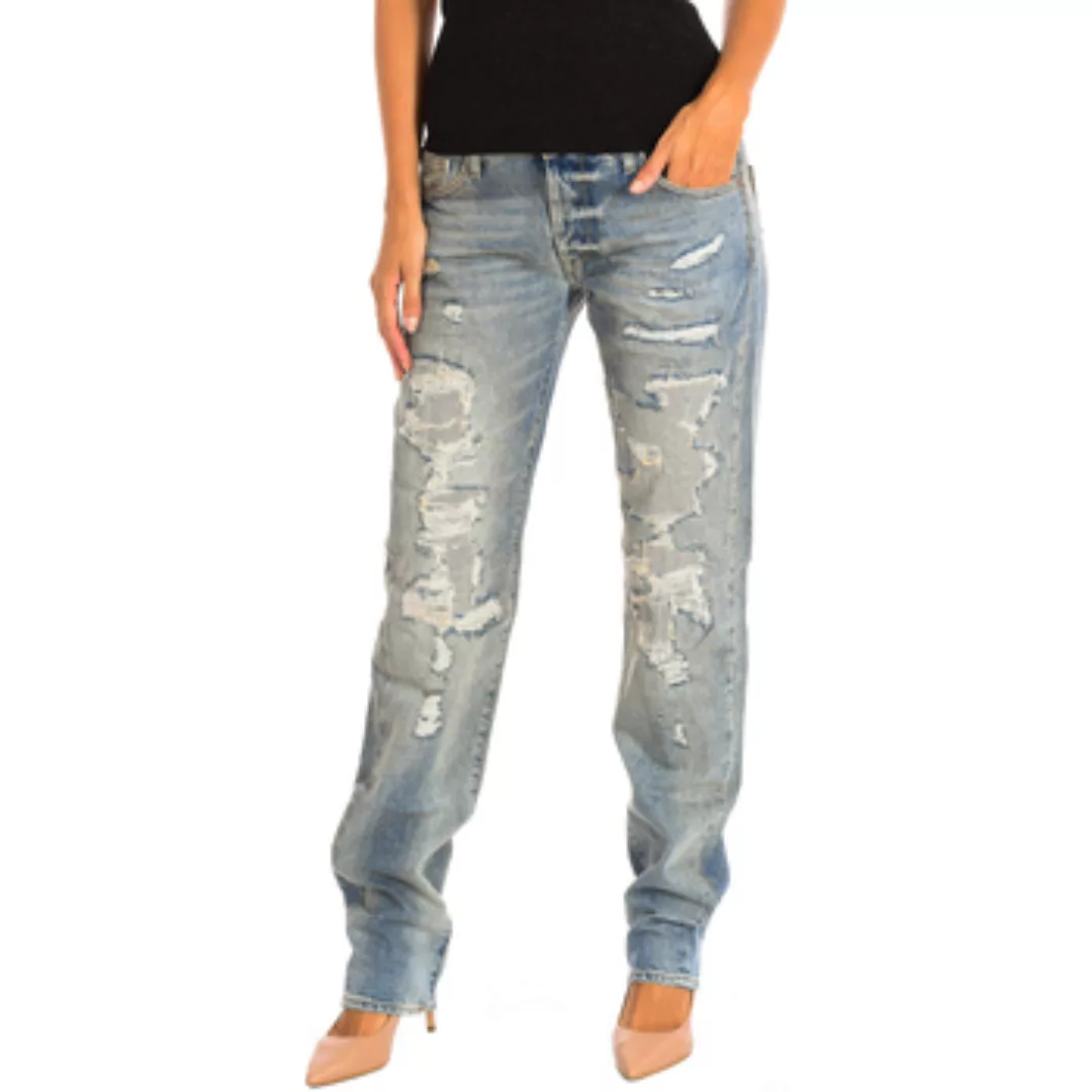 Le Temps des Cerises  Straight Leg Jeans JH711FOSWT391-BLUE günstig online kaufen