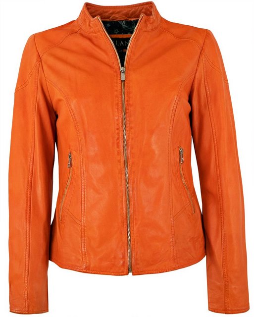 Jilani Lederjacke YLVI Echtleder Damen Lederjacke Lammnappa orange günstig online kaufen