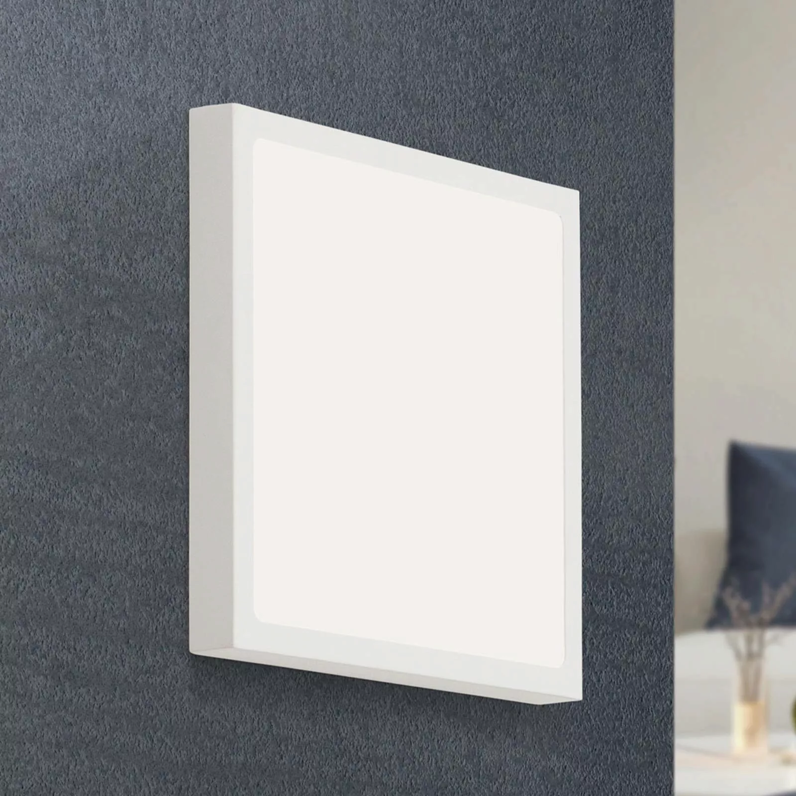 LED-Wandleuchte Vika, Quadrat, weiß, 23x23cm günstig online kaufen