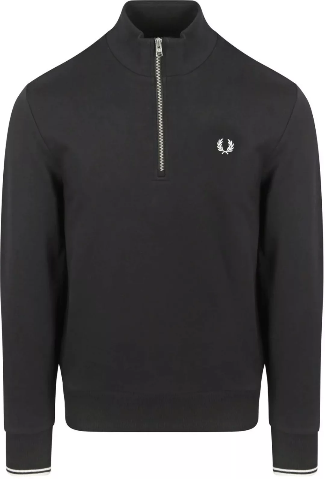 Fred Perry Half Zip Pullover Schwarz - Größe L günstig online kaufen