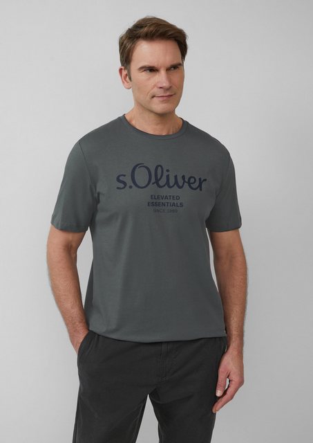 s.Oliver Kurzarmshirt T-Shirt mit Logo-Print günstig online kaufen