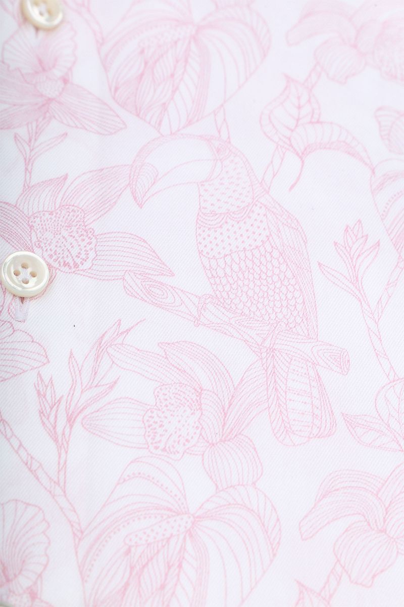 OLYMP Signature Twill Hemd Druck Hellrosa - Größe 40 günstig online kaufen