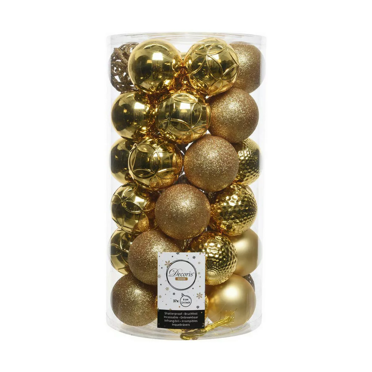 Weihnachtsbaumkugeln Decoris Gold günstig online kaufen