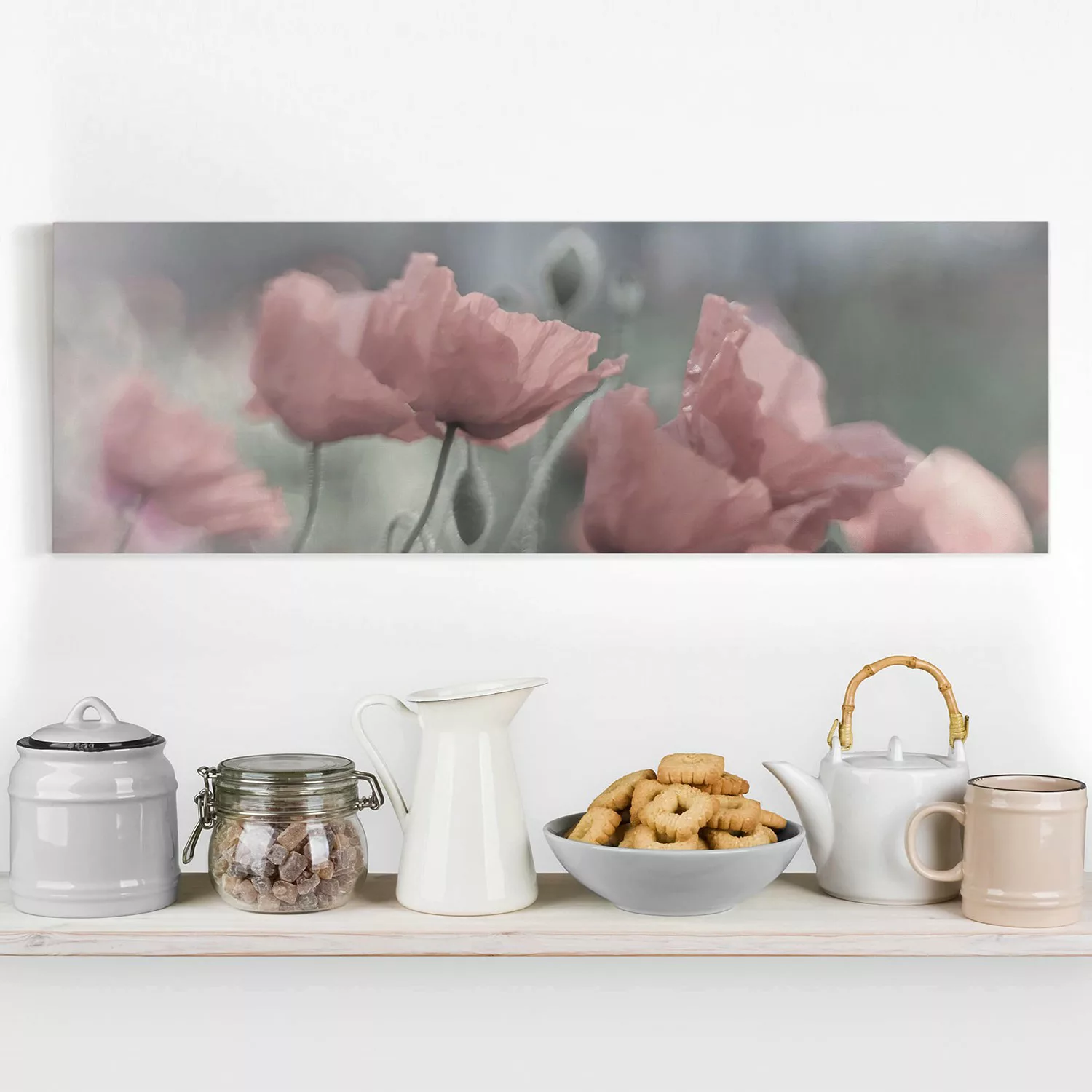 home24 Leinwandbild Malerische Mohnblumen I günstig online kaufen