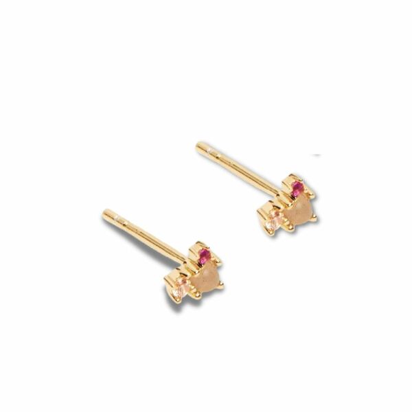 Rainbow Gold Earrings Rosa Trio - Ohrringe günstig online kaufen