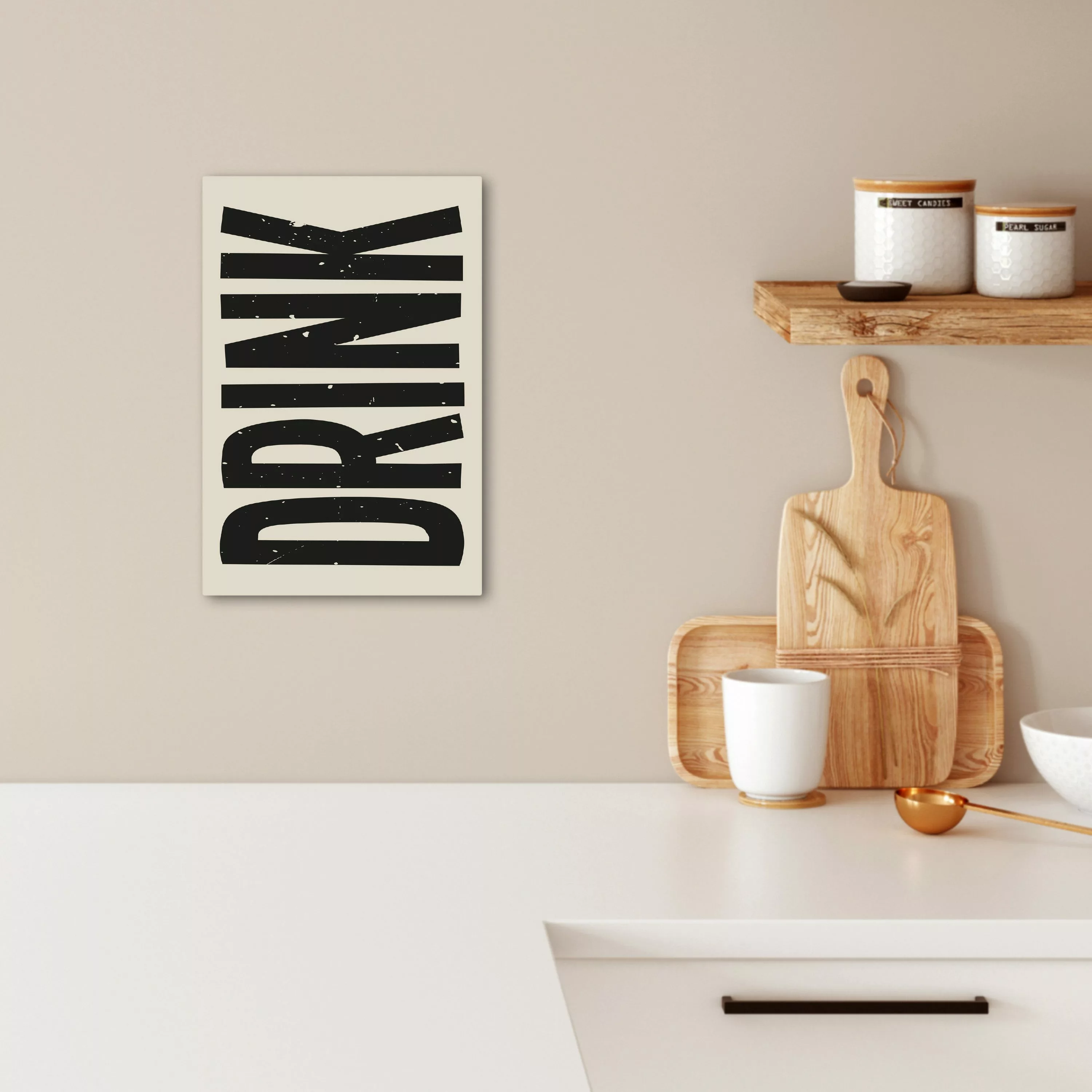 OneMillionCanvasses® Leinwandbild Vintage - Schwarz - günstig online kaufen