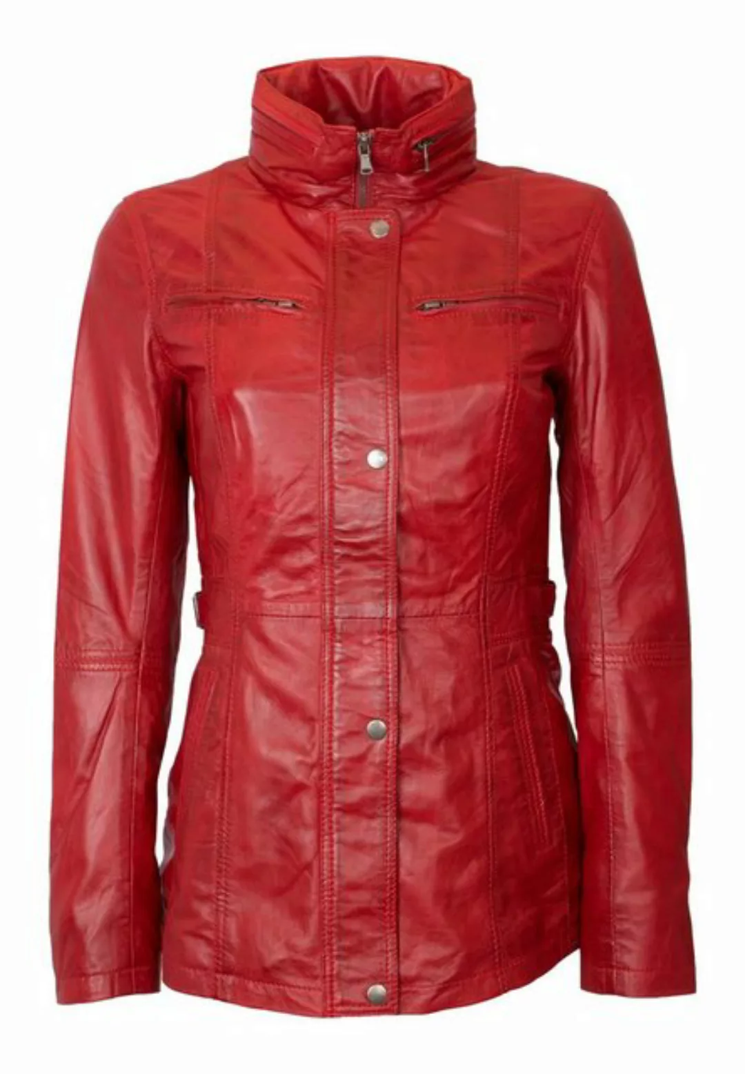 Lolus Lederjacke Angel Lange Damen Lederjacke aus weichem Lammnappa Leder günstig online kaufen