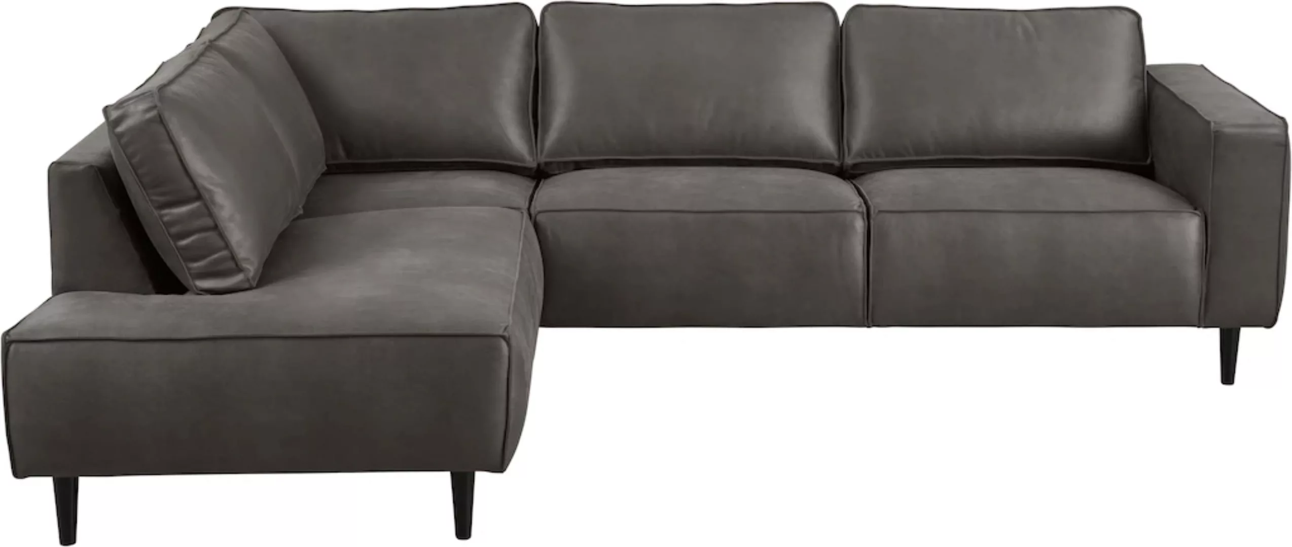 Places of Style Ecksofa »Fumone, Lederoptik oder Soft-Touch Chenille«, Brei günstig online kaufen
