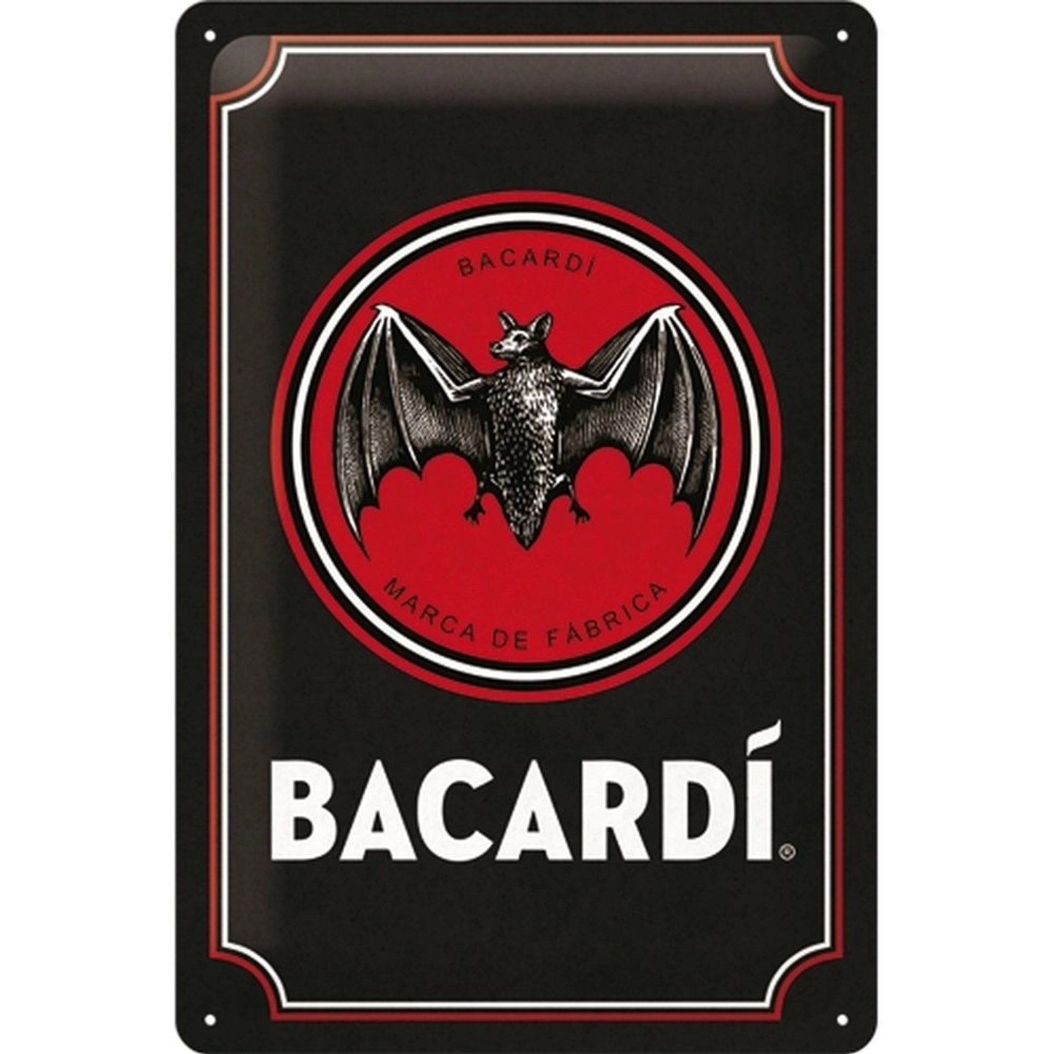 Nostalgic-Art Blechschild 20 x 30cm - Bacardi - Bacardi Logo Black günstig online kaufen