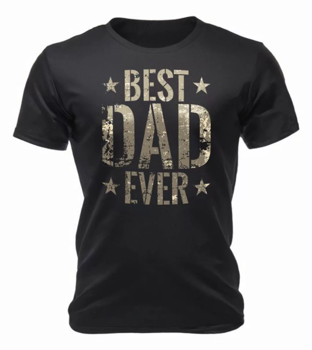 Rahmenlos T-Shirt im Camouflage Look zum Vatertag: Best Dad Ever günstig online kaufen