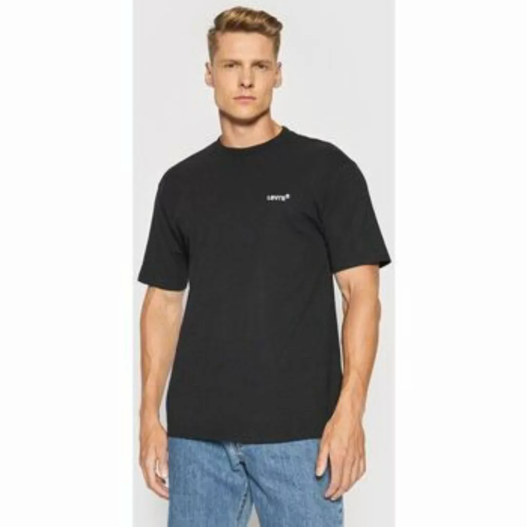 Levis  T-Shirts & Poloshirts A0637 - RED TAB TEE-0001 BLACK - LOGO BLACK günstig online kaufen