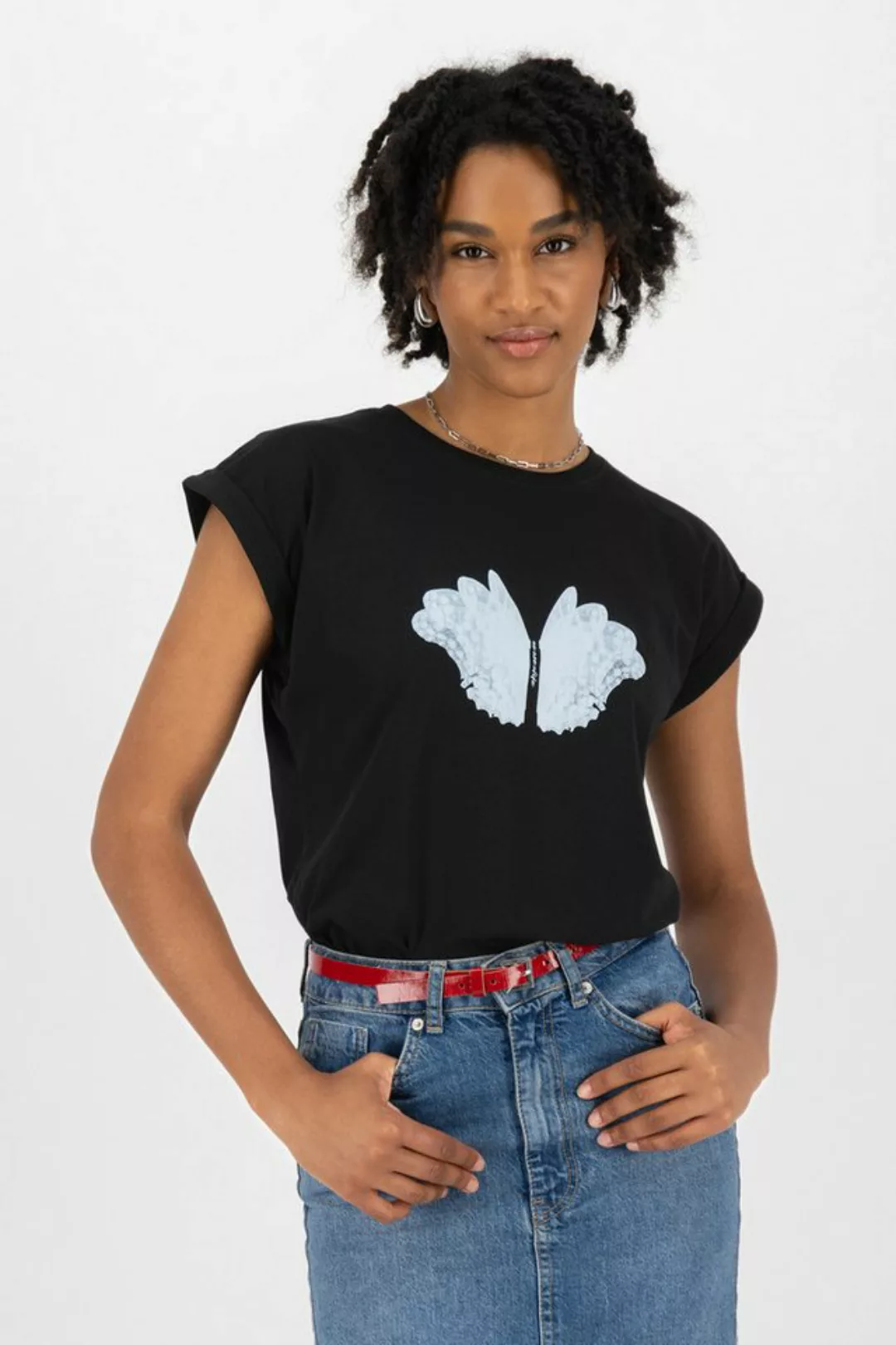 Alife & Kickin Rundhalsshirt EnidAK P Shirt butterfly wings Damen Shirt, T- günstig online kaufen