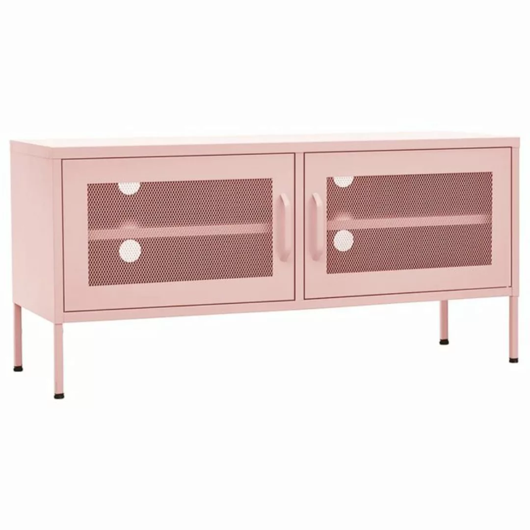 vidaXL TV-Schrank TV-Schrank Rosa 105x35x50 cm Stahl Lowboard günstig online kaufen