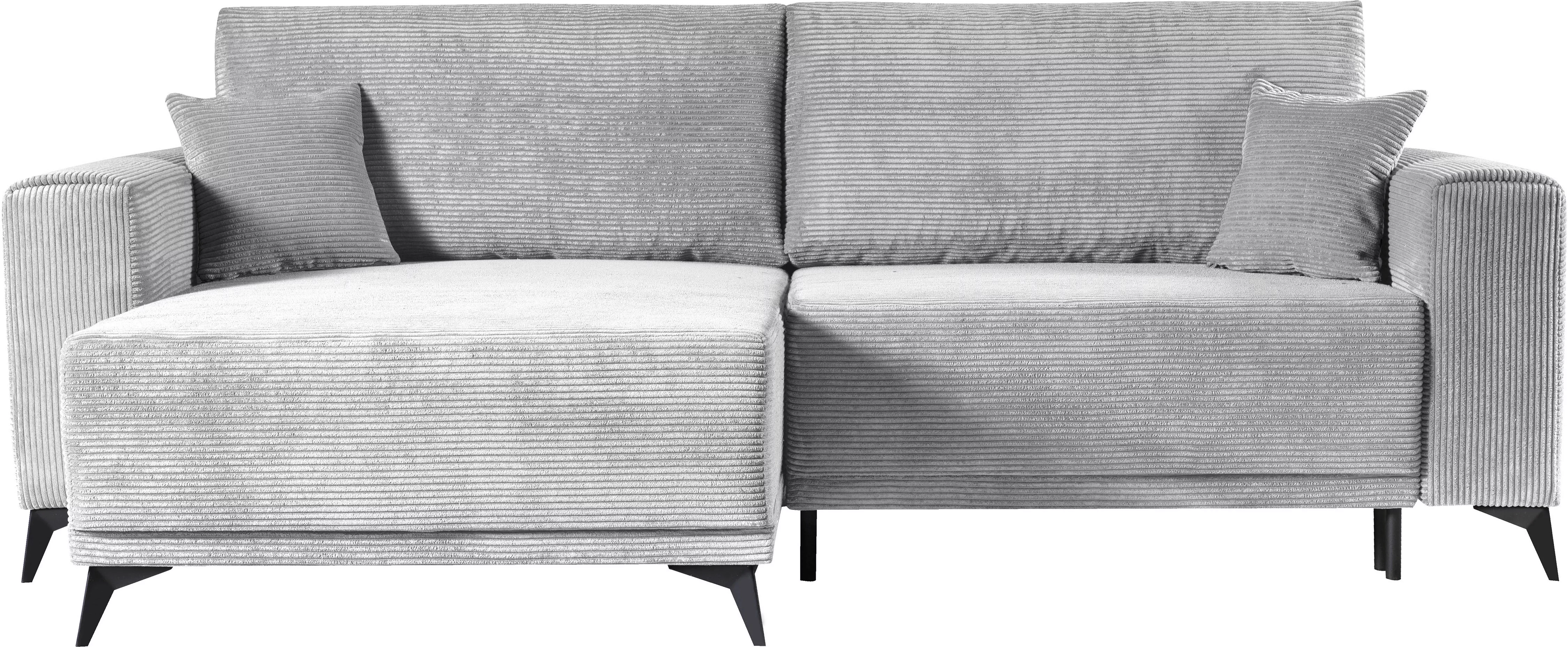 WERK2 Ecksofa Scandic L-Form, Moderne Eckcouch in Cord, Sofa mit Schlaffunk günstig online kaufen