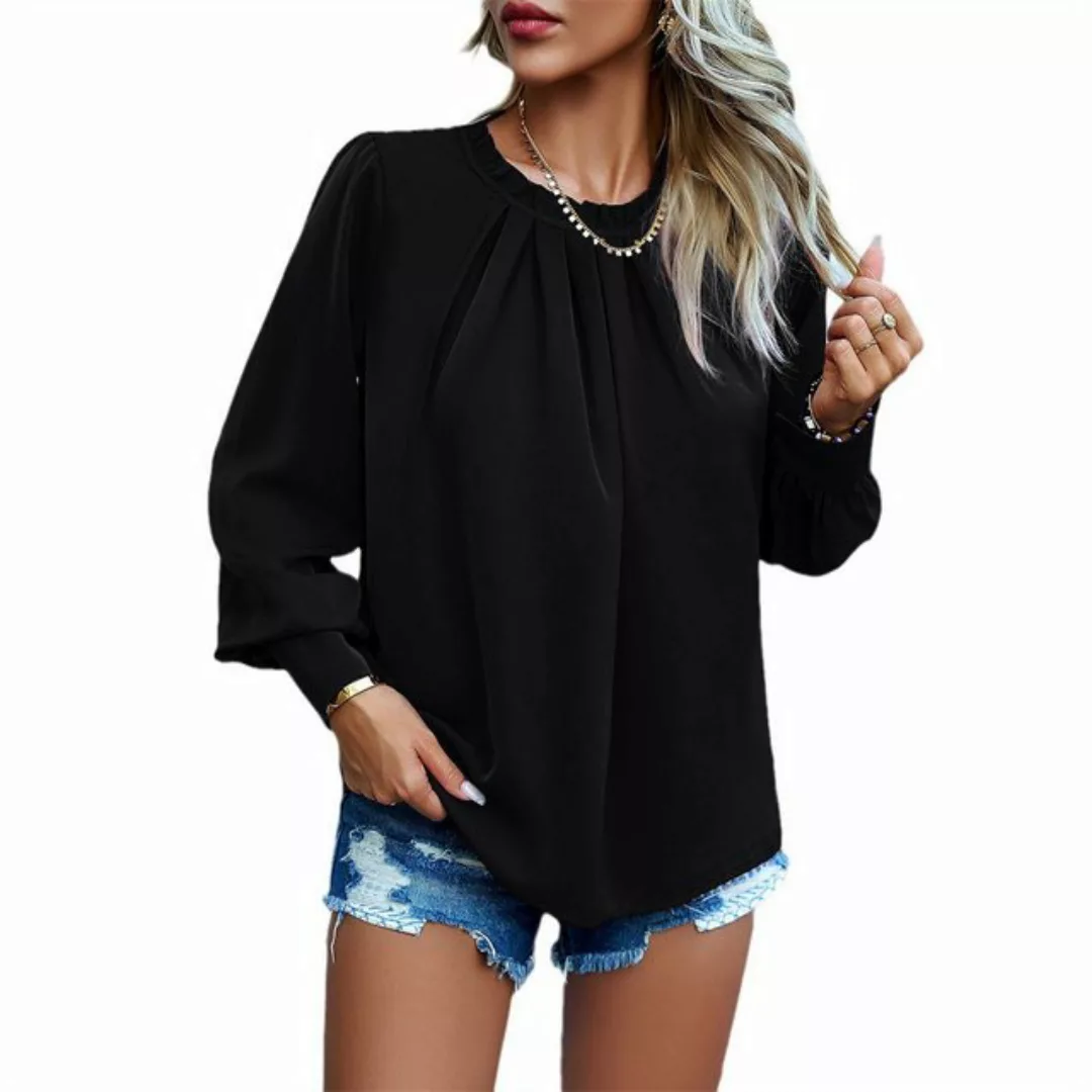 AFAZ New Trading UG Langarmshirt Elegantes, langärmliges, einfarbiges Damen günstig online kaufen