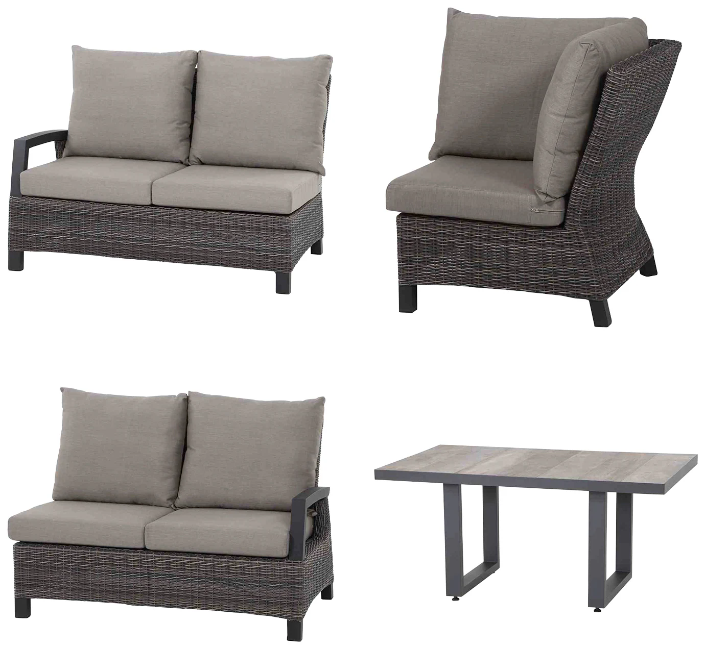 Siena Garden Gartenlounge-Set "Corido", (4 tlg.) günstig online kaufen