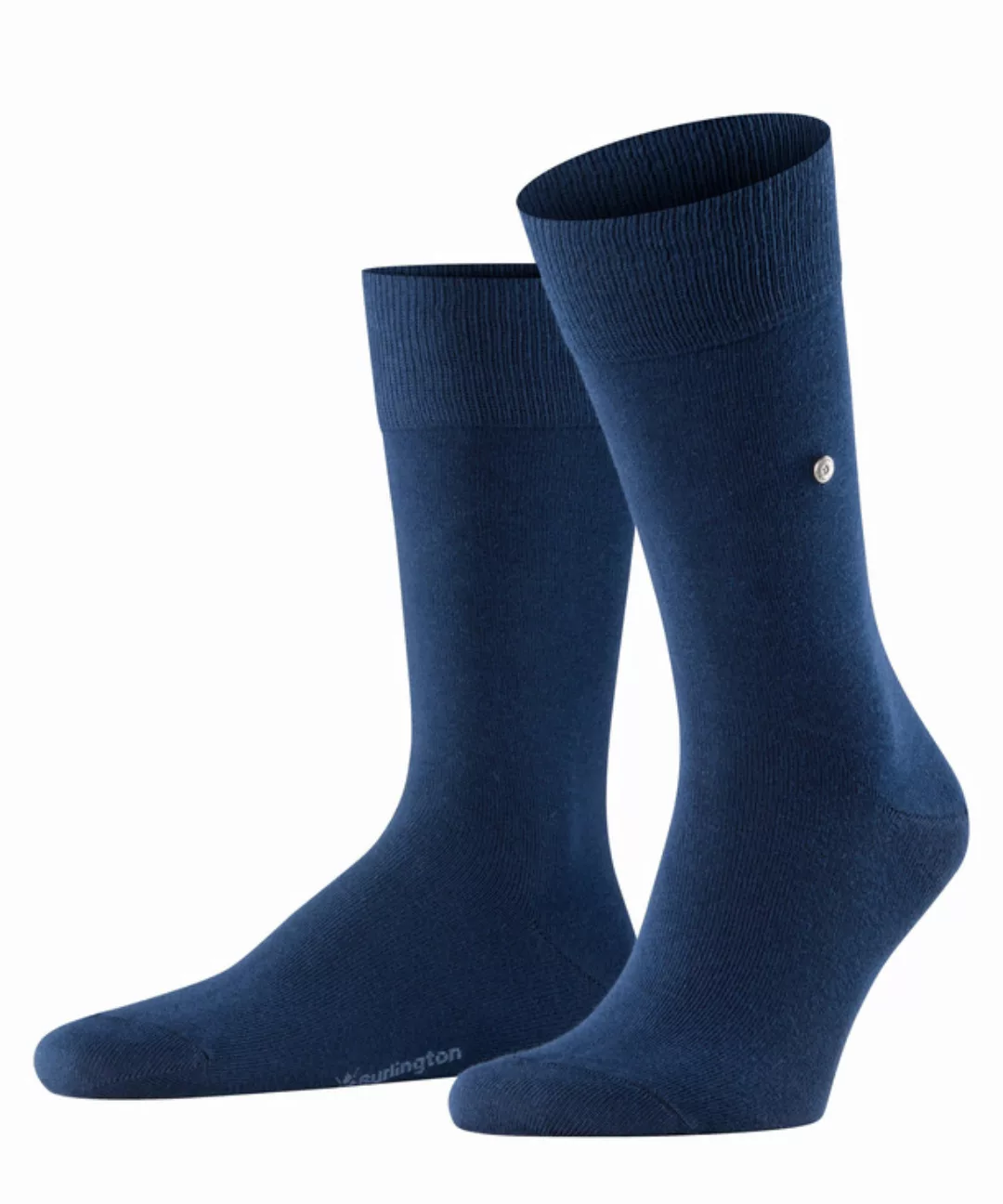 Burlington Lord Herren Socken, 46-50, Blau, Uni, Baumwolle, 21021-612003 günstig online kaufen