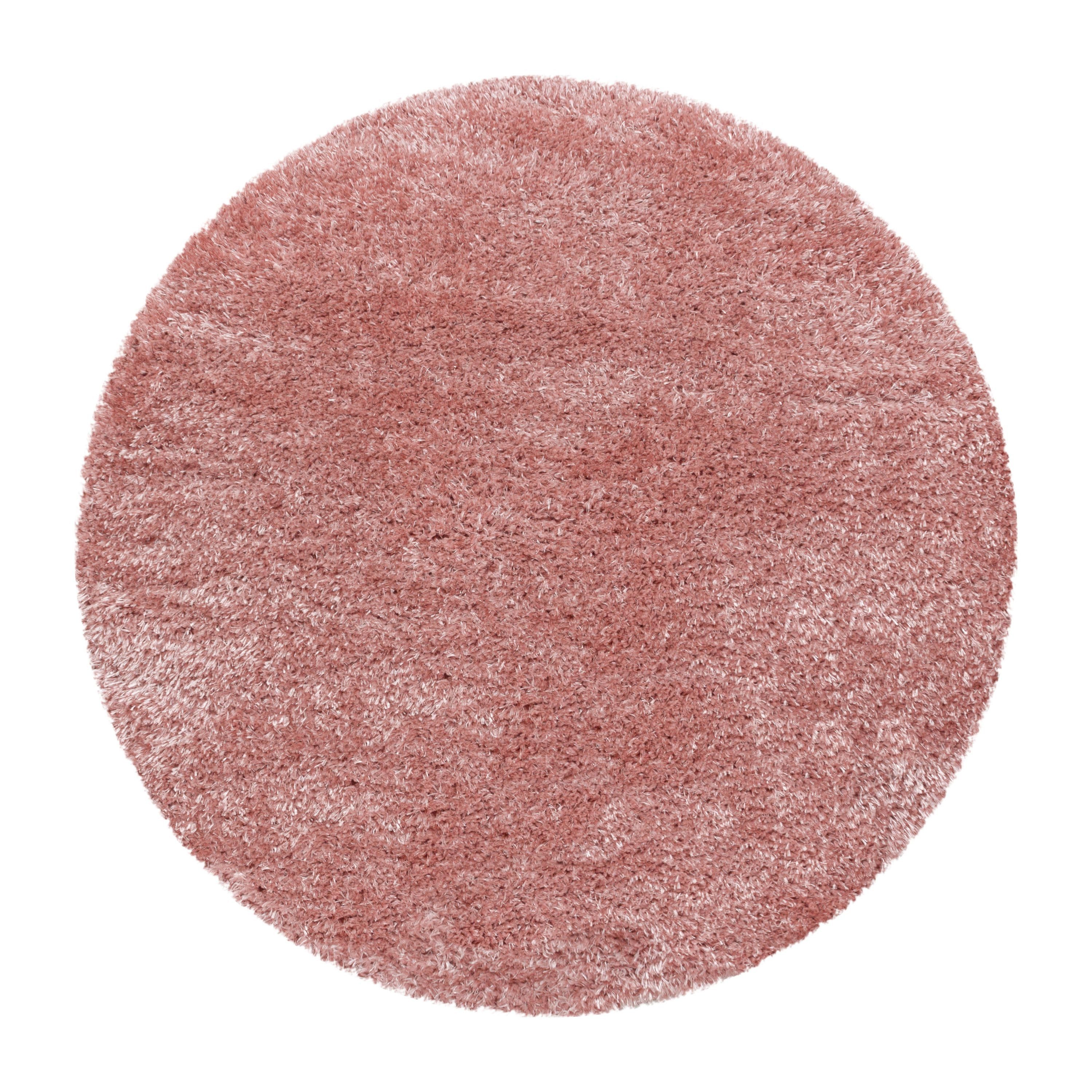 Carpettex Hochflor-Teppich Unicolor - Einfarbig, Rund, günstig online kaufen