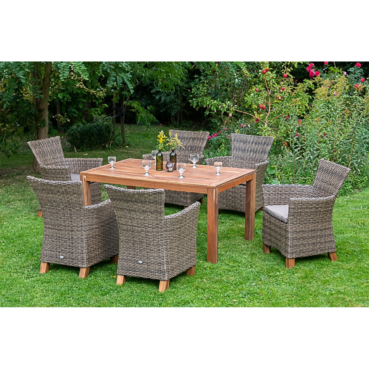 Merxx Gartenmöbel-Set Toskana 13 -tlg. Natur FSC® günstig online kaufen