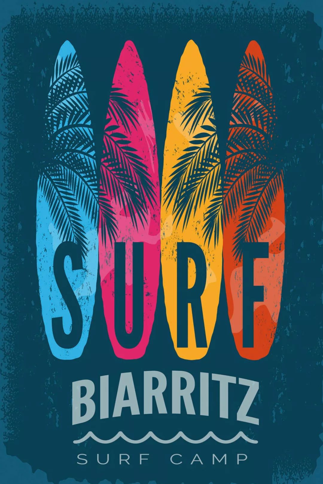 queence Metallbild "Surf Biarritz", (1 St.), Stahlschilder günstig online kaufen