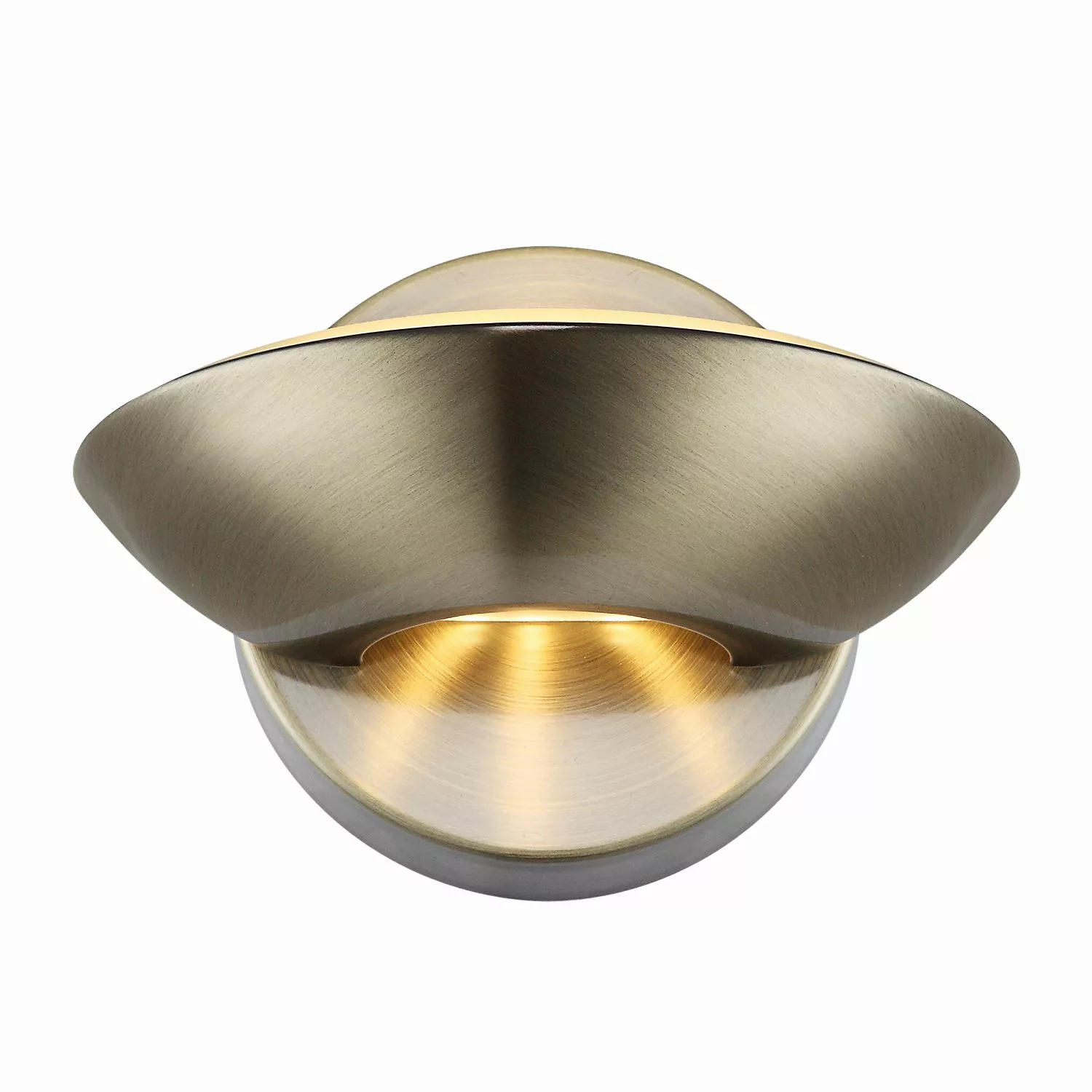 home24 Globo Lighting LED-Wandleuchte Sammy Modern Altmessing Metall 17x11 günstig online kaufen