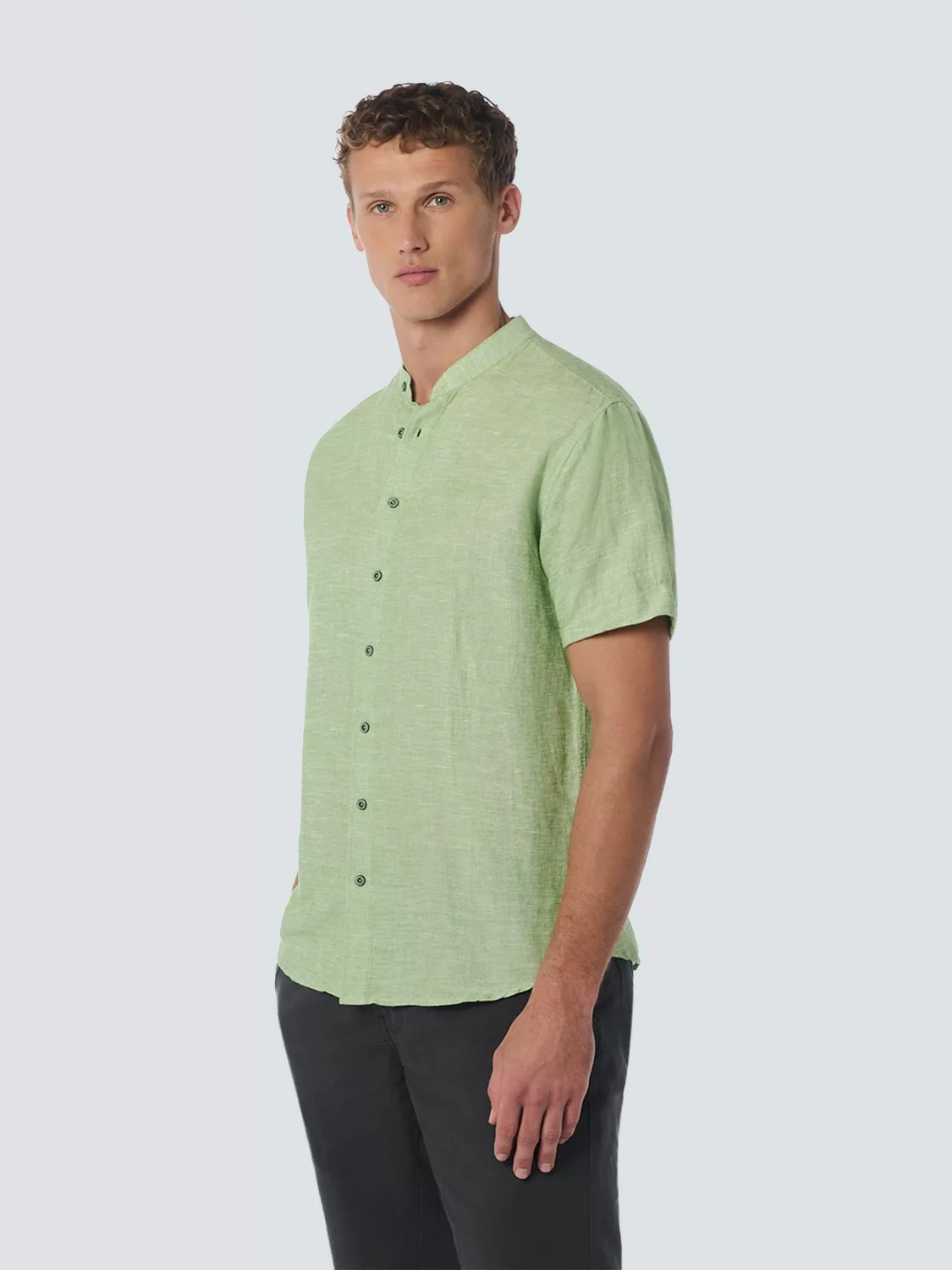 NO EXCESS Kurzarmhemd mit Melange Effekt günstig online kaufen