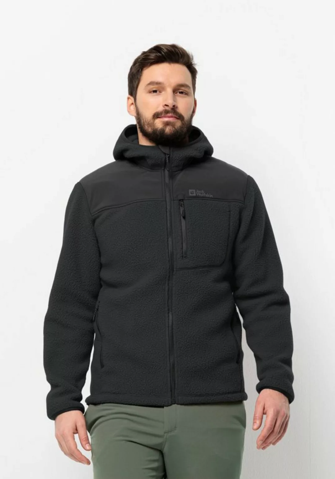 Jack Wolfskin Fleecejacke "KAMMWEG PILE FZ M", mit Kapuze günstig online kaufen