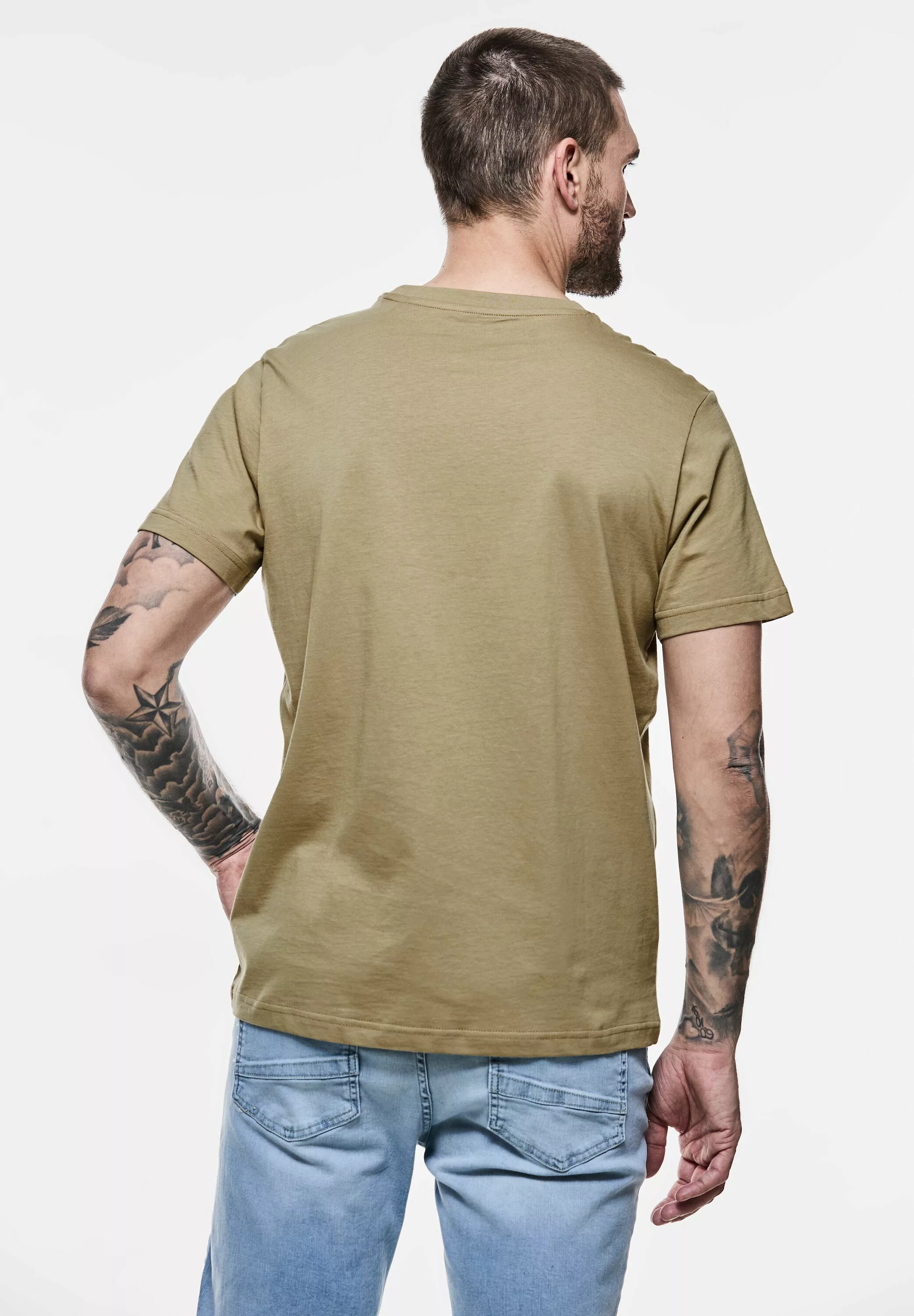 STREET ONE MEN T-Shirt aus reiner Baumwolle günstig online kaufen