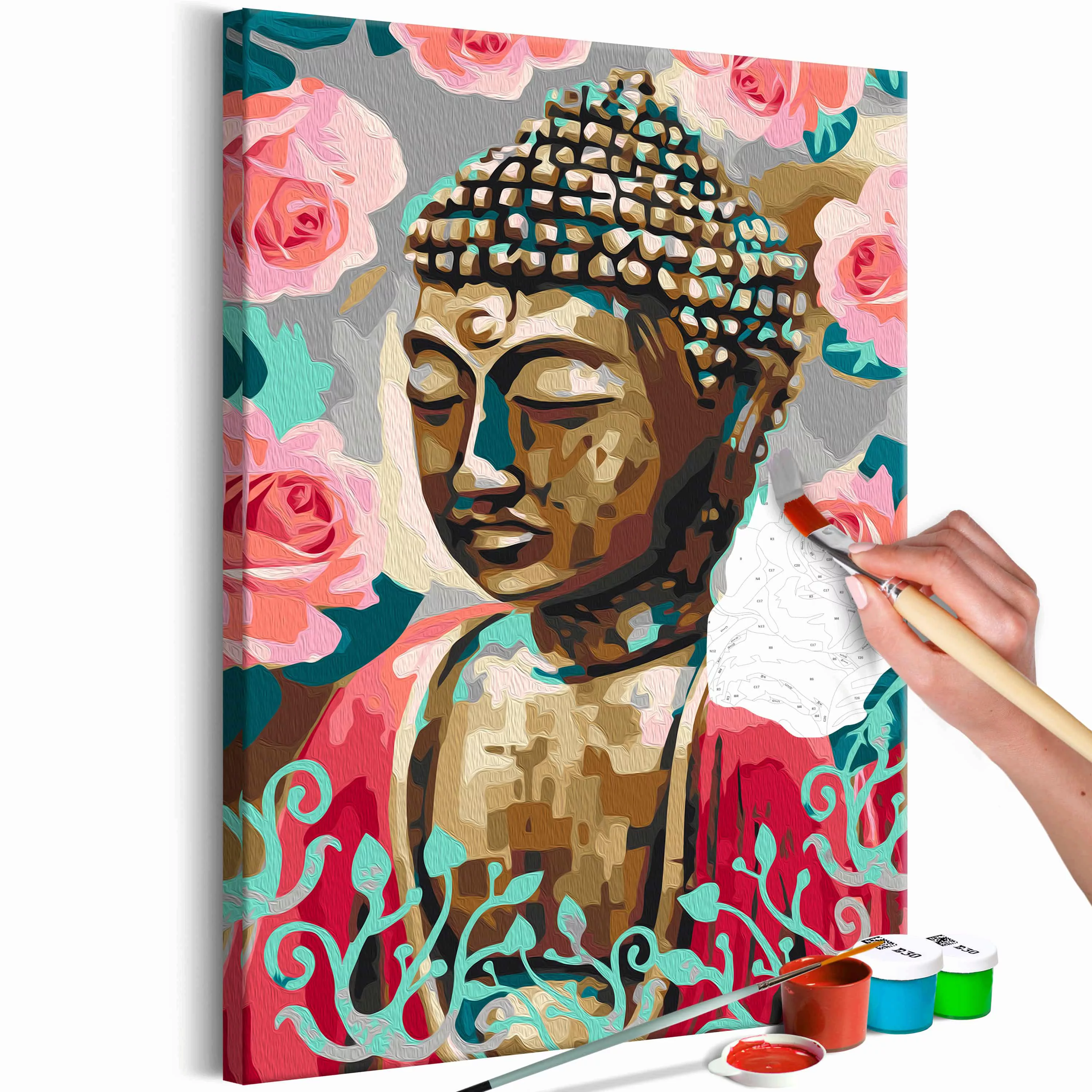 Malen nach Zahlen - Buddha in Red günstig online kaufen