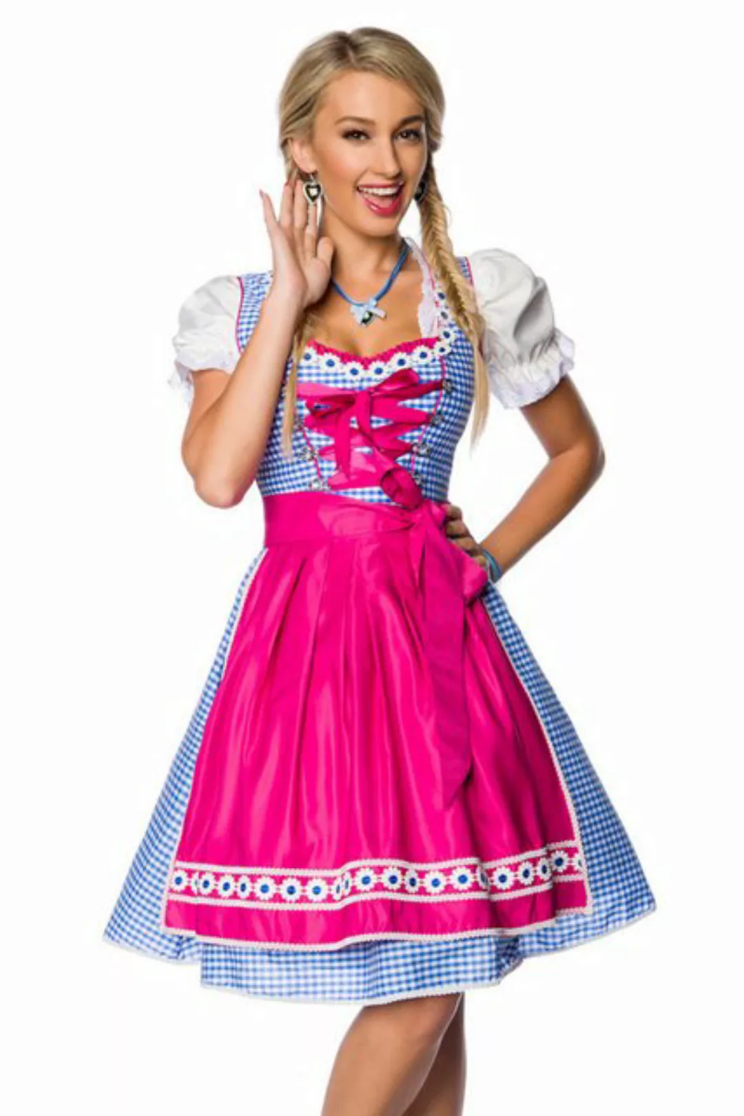 Dirndline Dirndl 2-tlg. Set: Traditionelles Dirndl mit Schürze, Karodirndl günstig online kaufen