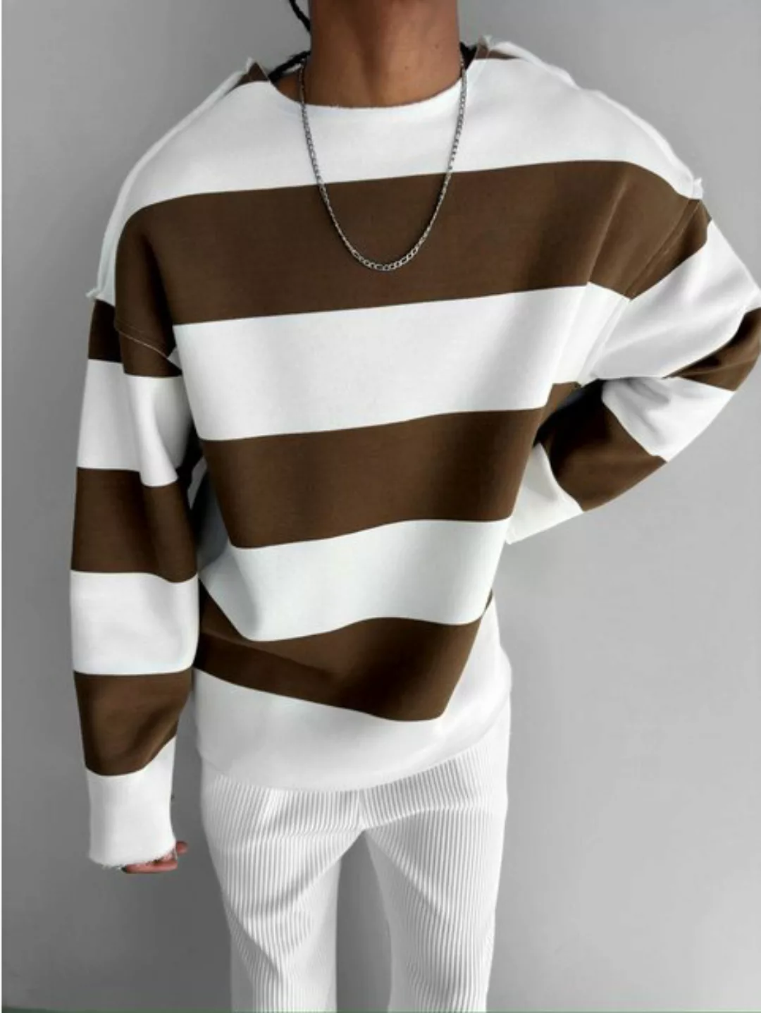 Abluka Sweatshirt OVERSIZE BLOCKSTRIPE SWEATSHIRT günstig online kaufen