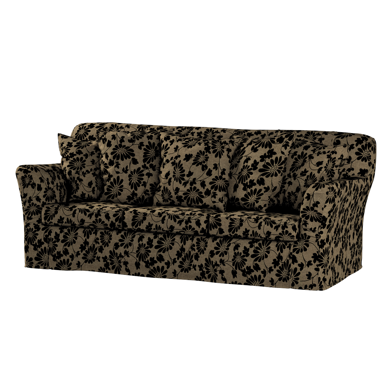 Bezug für Tomelilla 3-Sitzer Sofa nicht ausklappbar, beige-schwarz, Sofahus günstig online kaufen