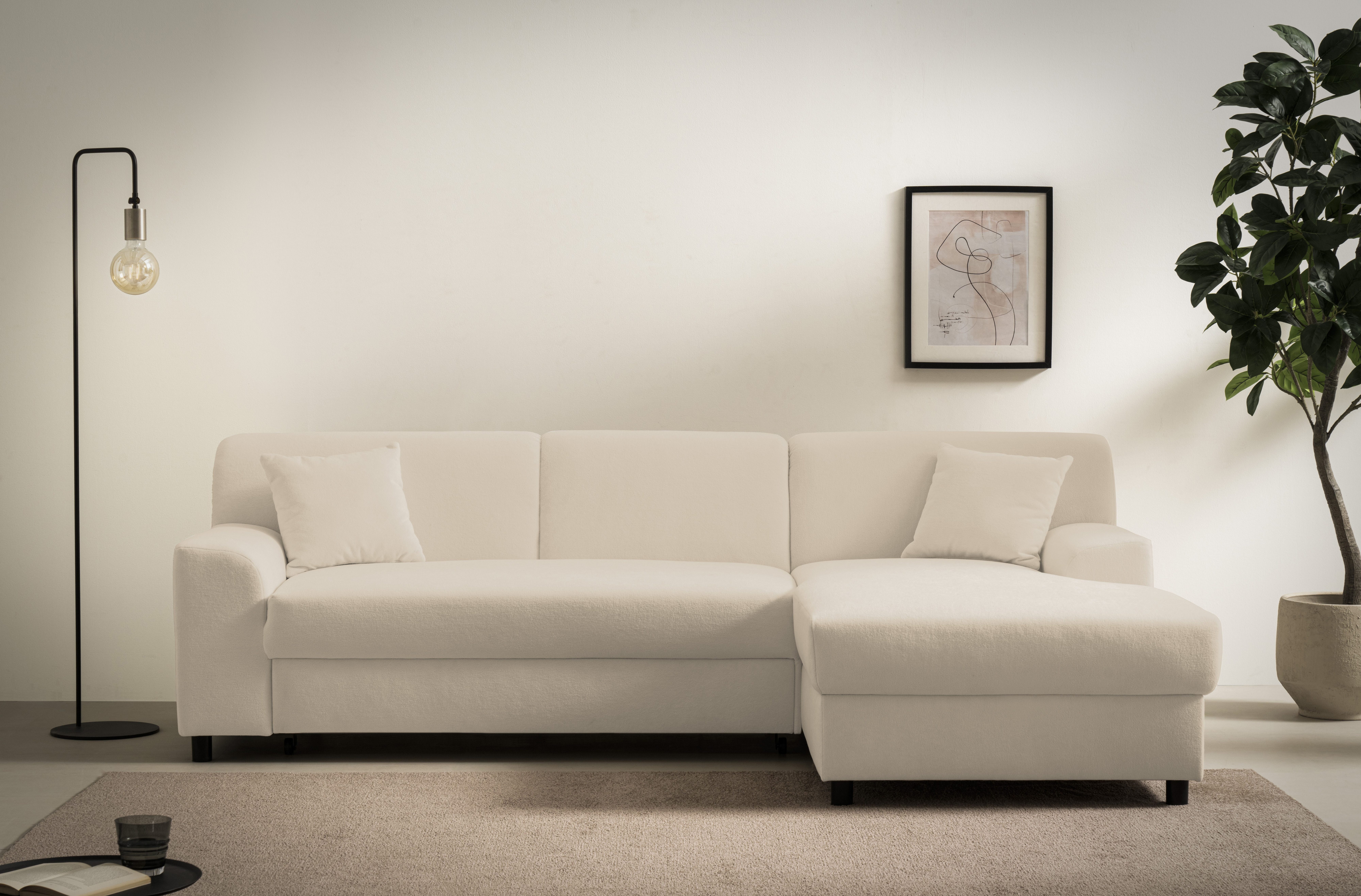 DOMO collection Ecksofa "Turah 2, L-Form, Cord oder Luxus-Microfaser, komfo günstig online kaufen