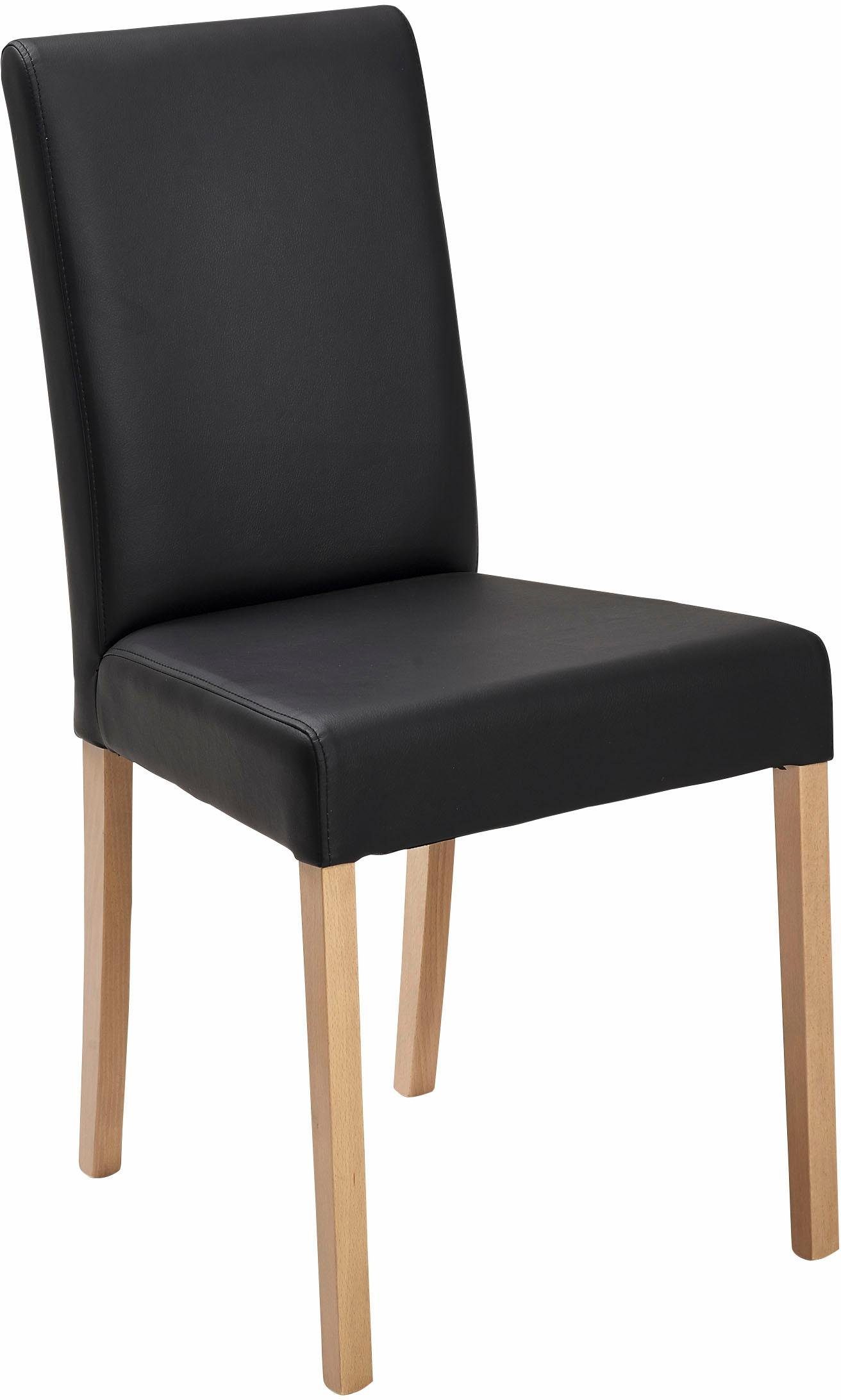 massivline&more 4-Fußstuhl "Anna", (Set), Kunstleder, Gestell aus Massivhol günstig online kaufen