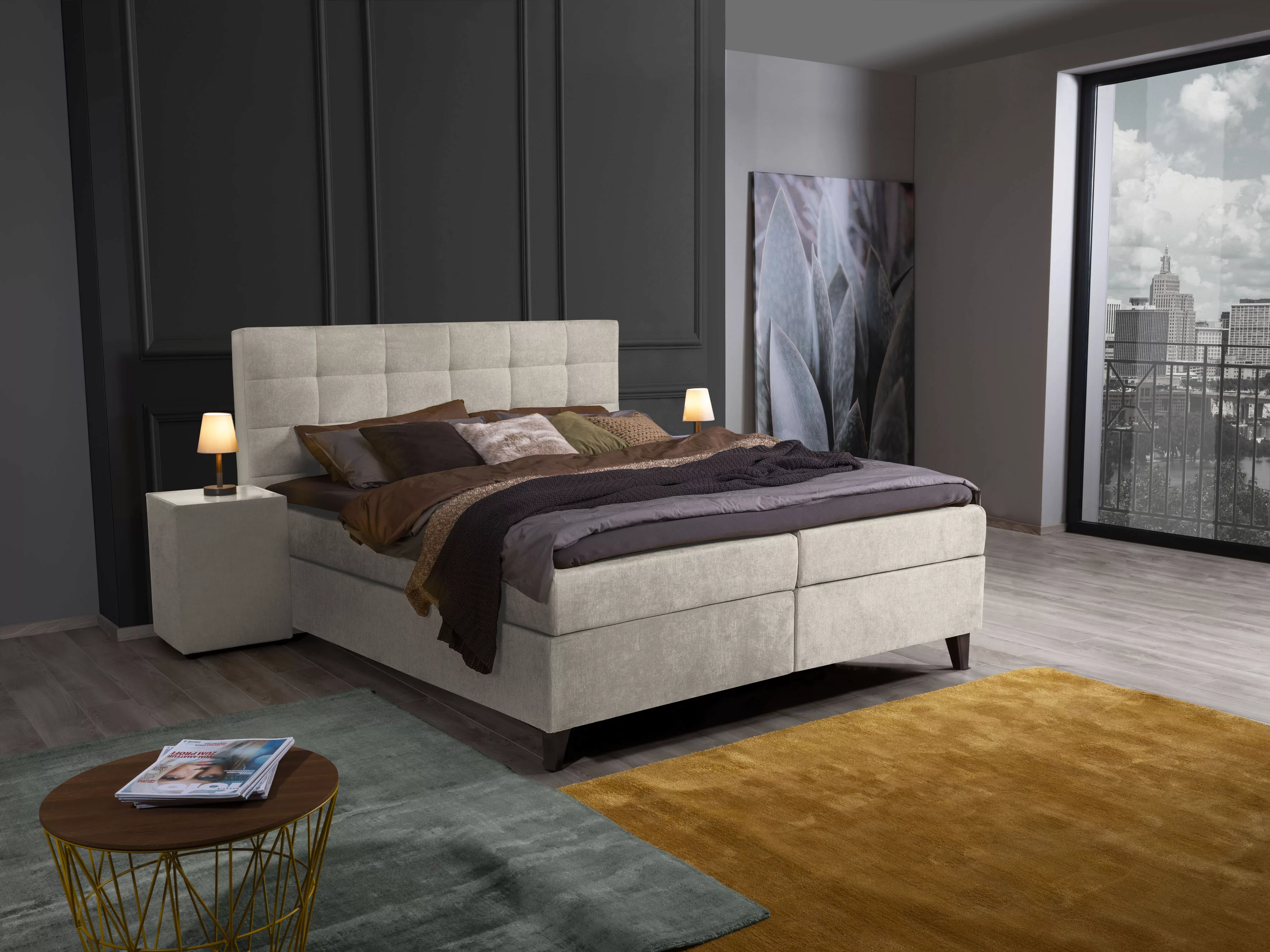 ADA trendline Boxspringbett "Neomi", inklusive Matratze und Topper günstig online kaufen