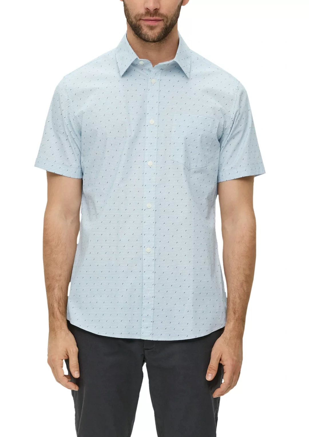 s.Oliver Kurzarmhemd Kurzarmhemd mit aufgesetzter Tasche günstig online kaufen